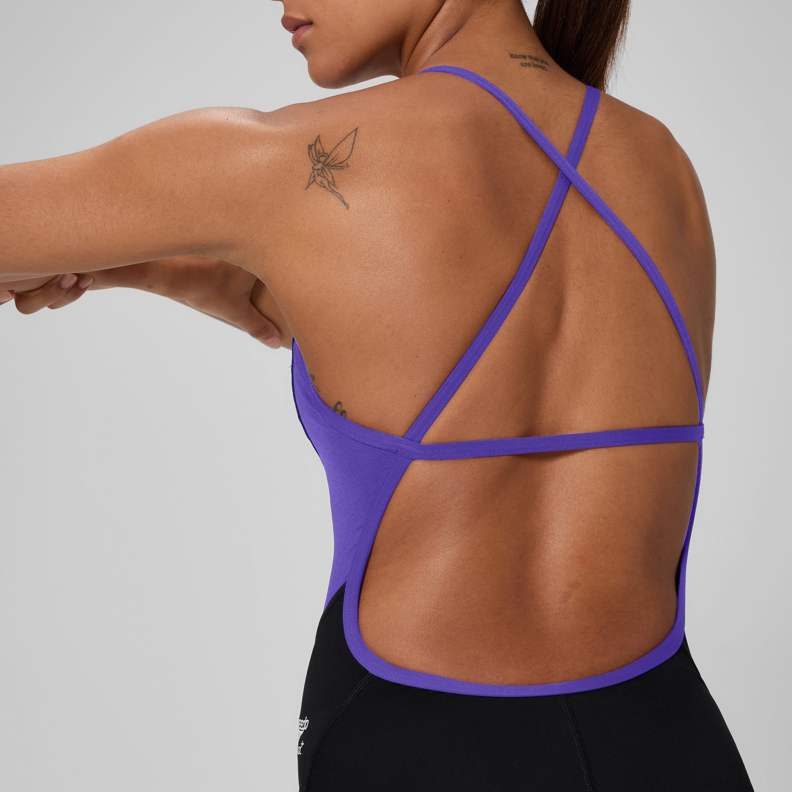 Women's Spark Splice Crossback One Piece Purple - Image 4
