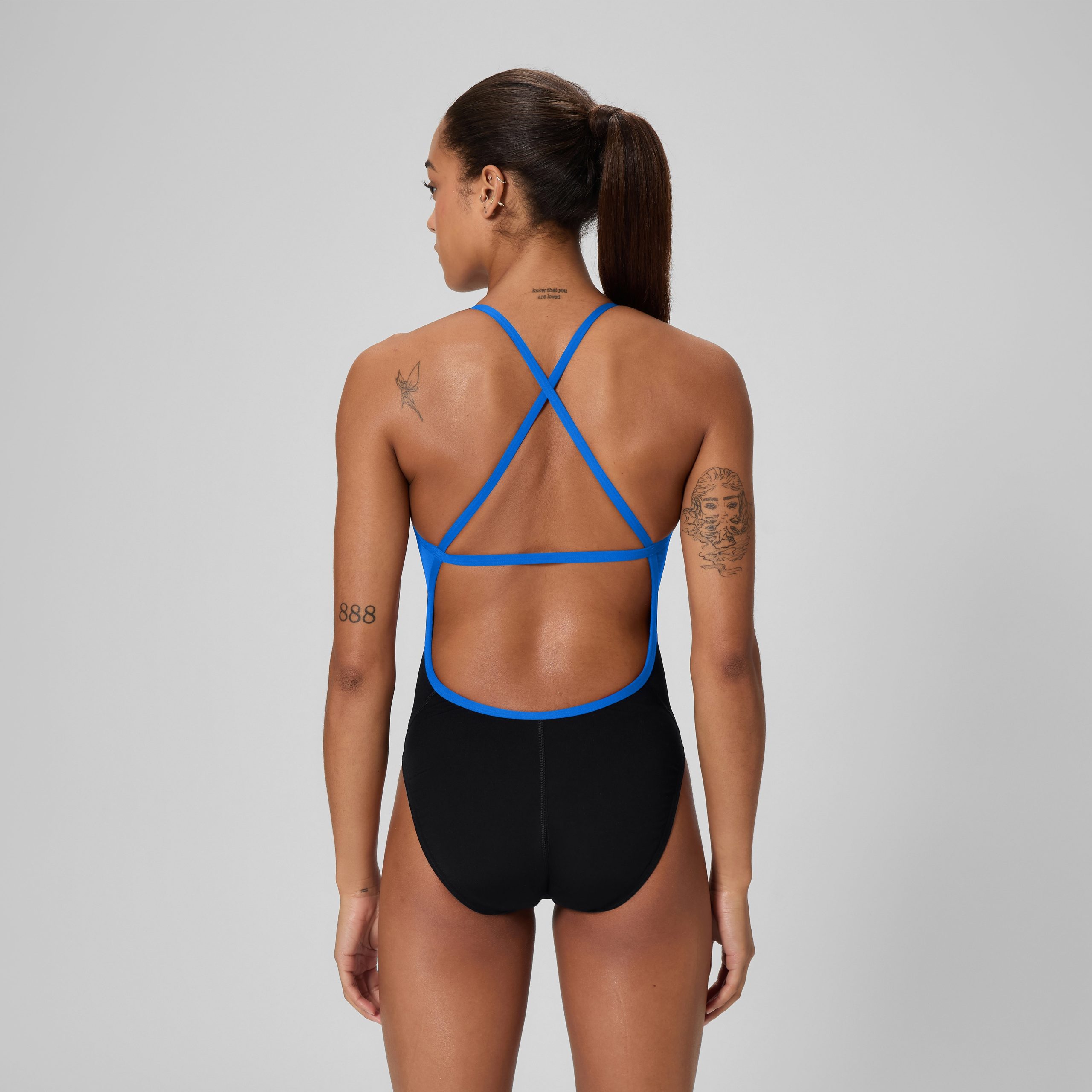 Women's Spark Splice Crossback One Piece Black - Image 3