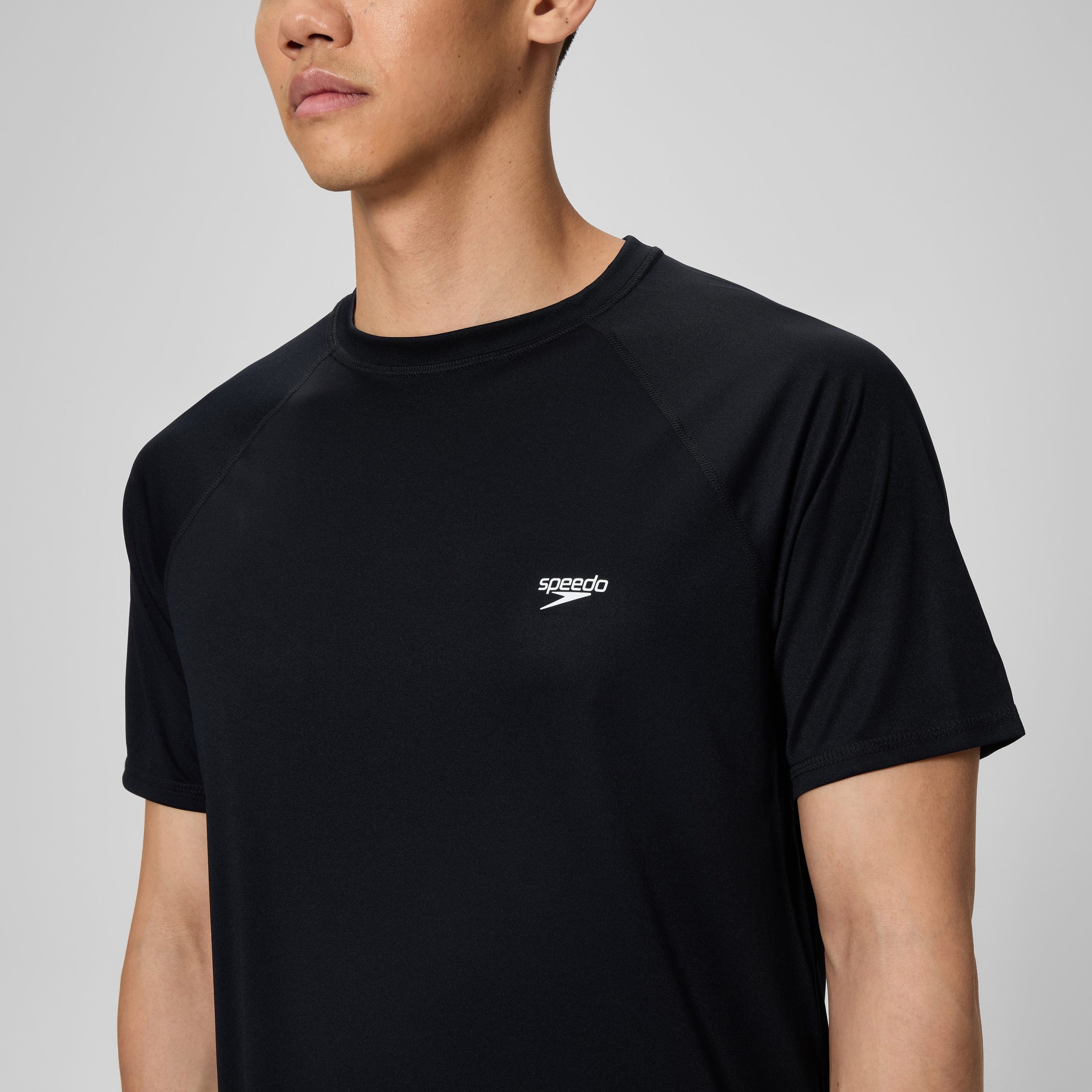 New Easy Short Sleeve Swim Rashguard Black - Image 5