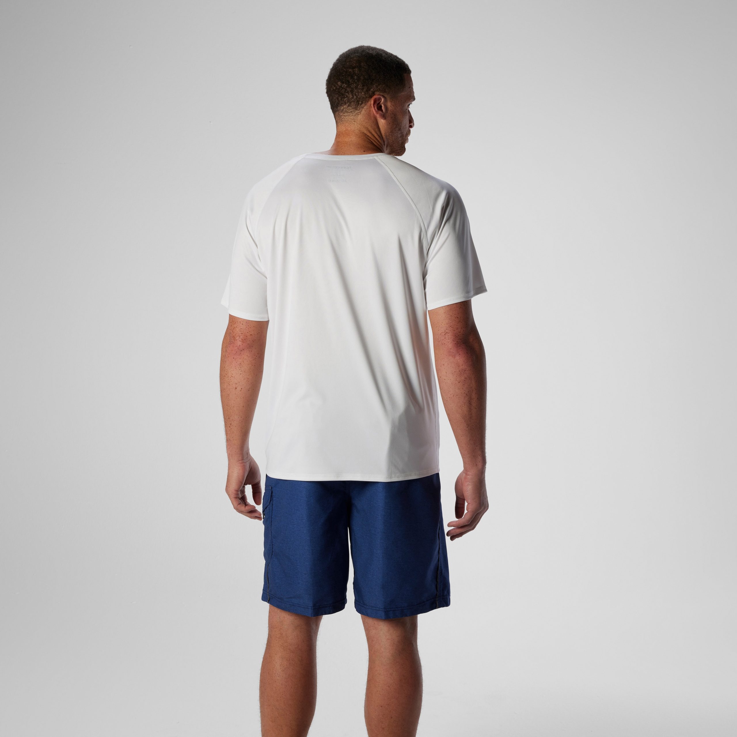 Men's New Easy Short Sleeve Rashguard White - Image 3