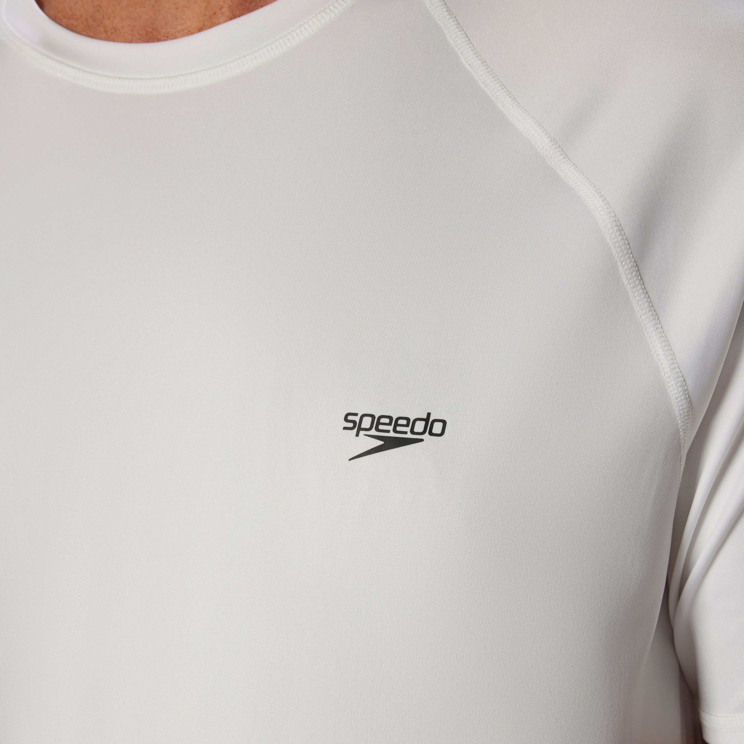 Men's New Easy Short Sleeve Rashguard White - Image 6