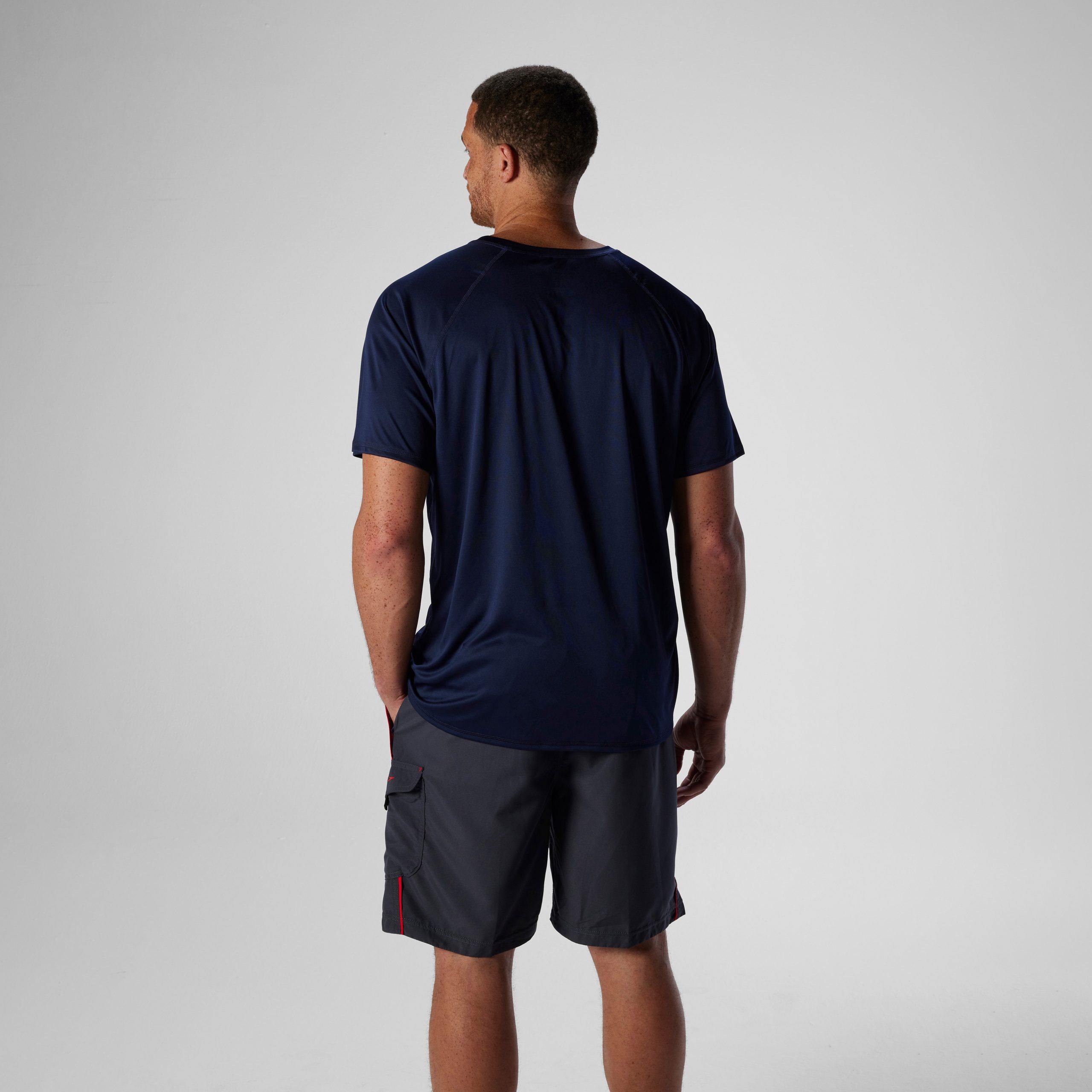 Easy Solid Short Sleeve Swim Rashguard Navy - Image 4