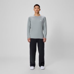 Men's Easy Solid Long Sleeve Swim Rashguard Gray