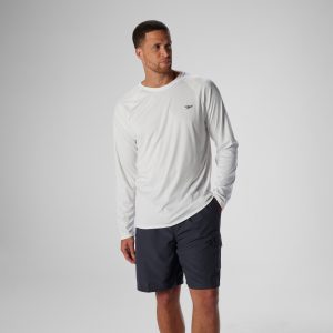 Easy Solid Long Sleeve Swim Rashguard White
