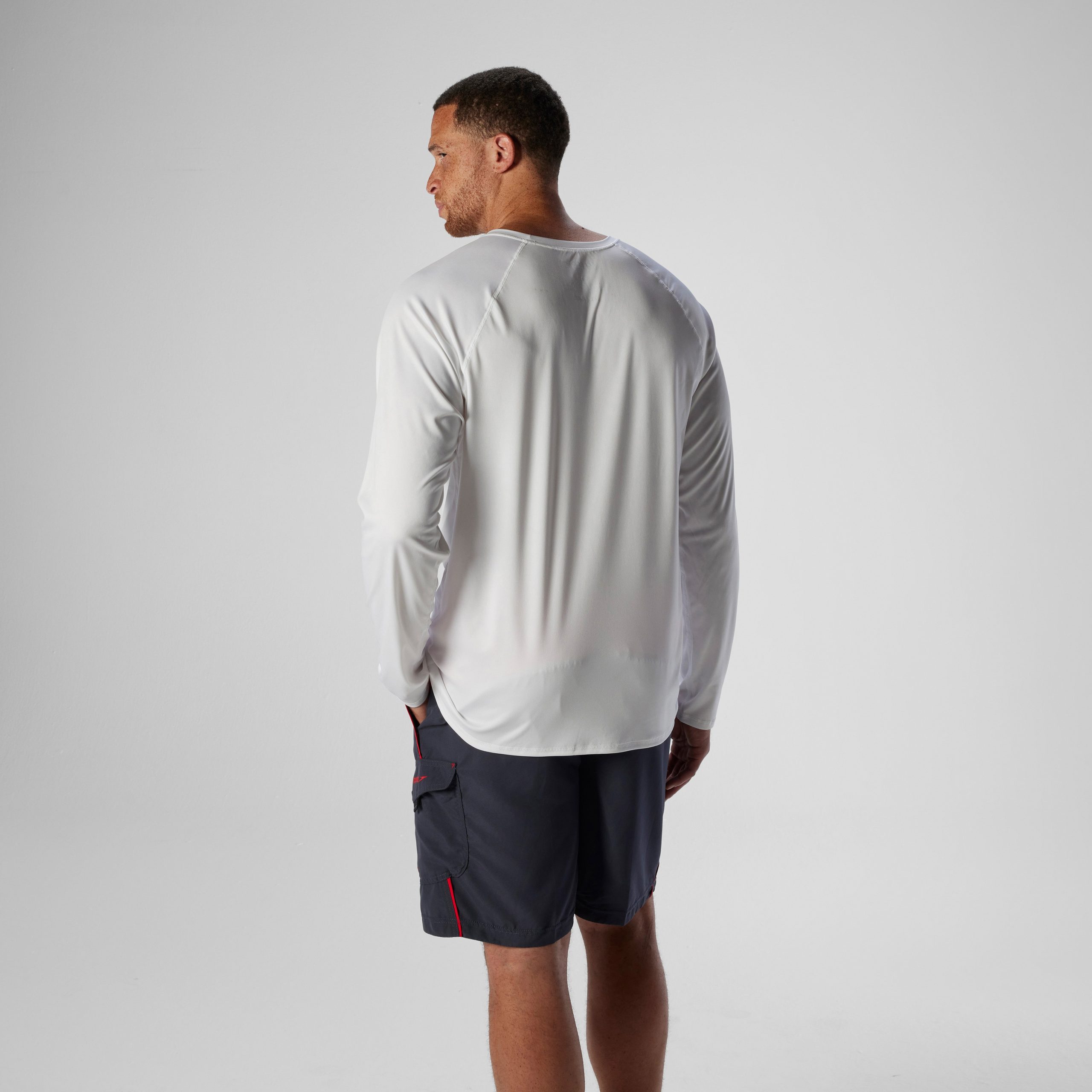 Easy Solid Long Sleeve Swim Rashguard White - Image 3