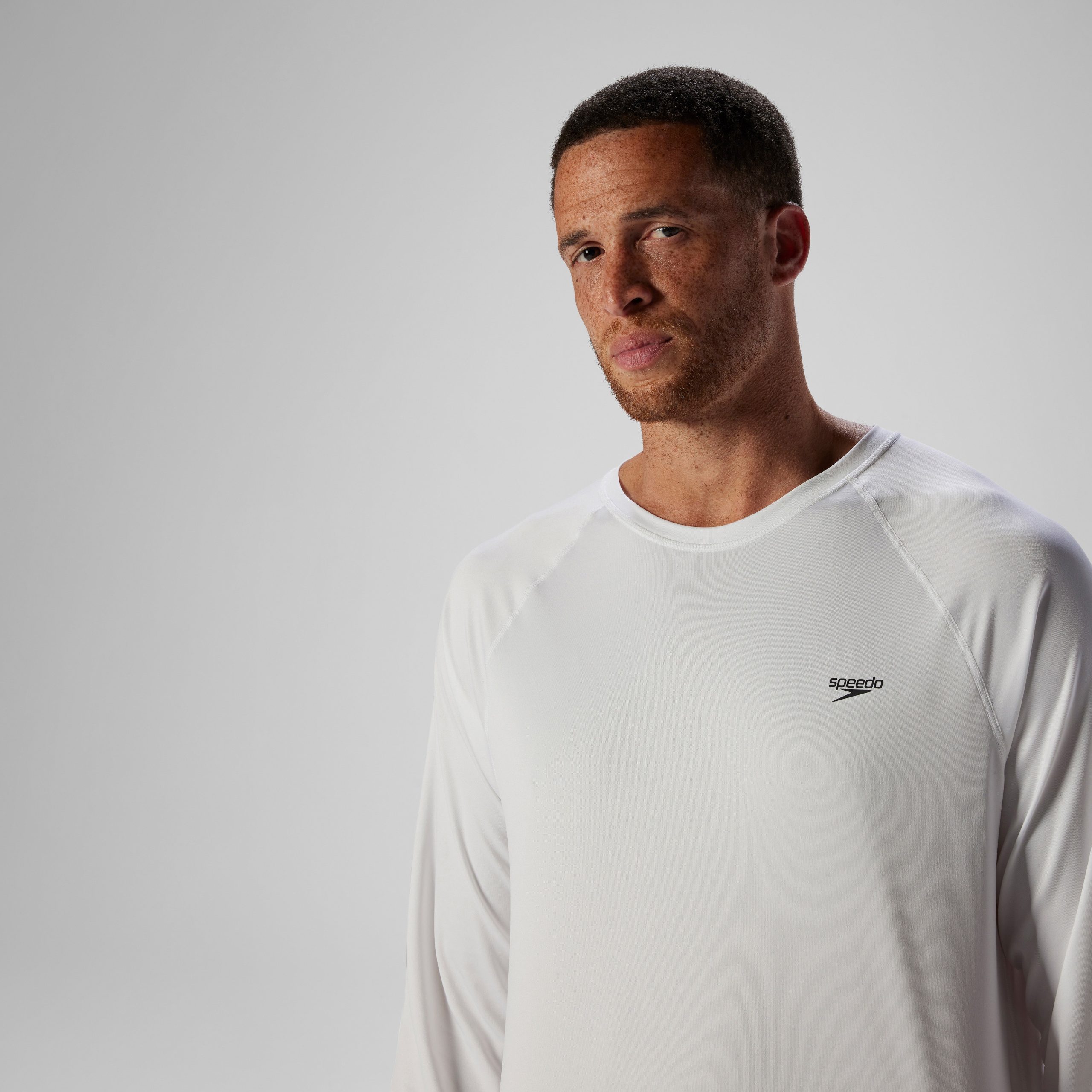 Easy Solid Long Sleeve Swim Rashguard White - Image 5