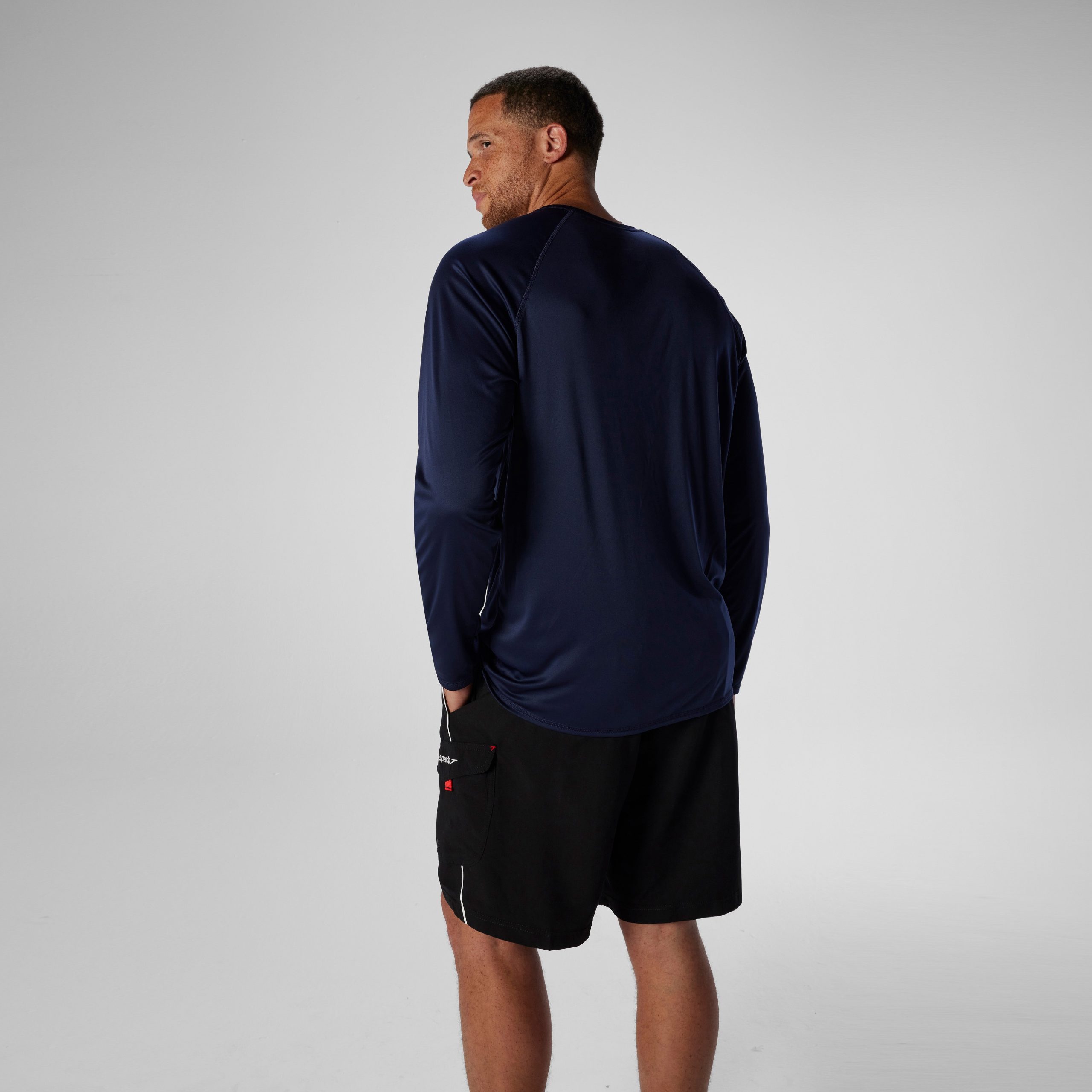 Men's New Easy Long Sleeve Granite Rashguard Navy - Image 2