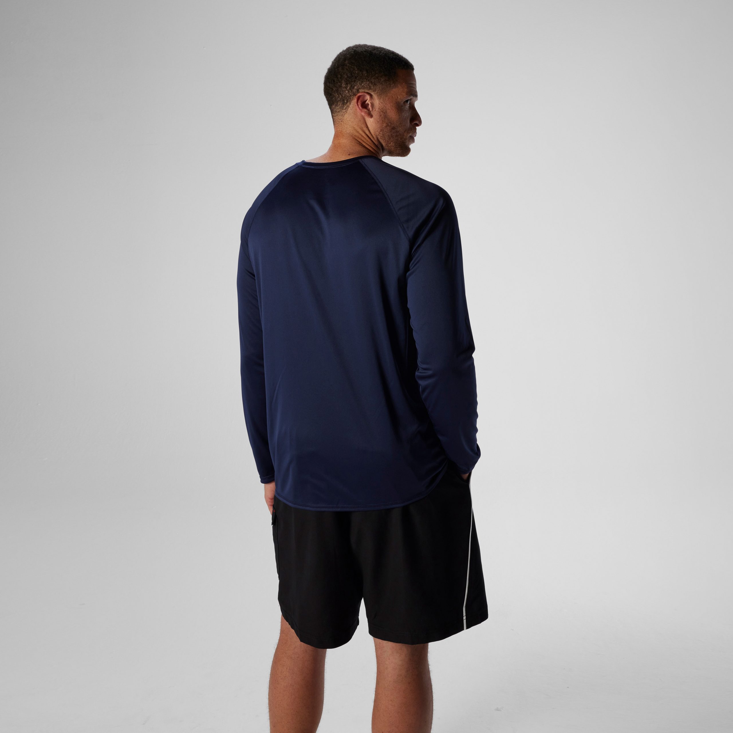 Men's New Easy Long Sleeve Granite Rashguard Navy - Image 3