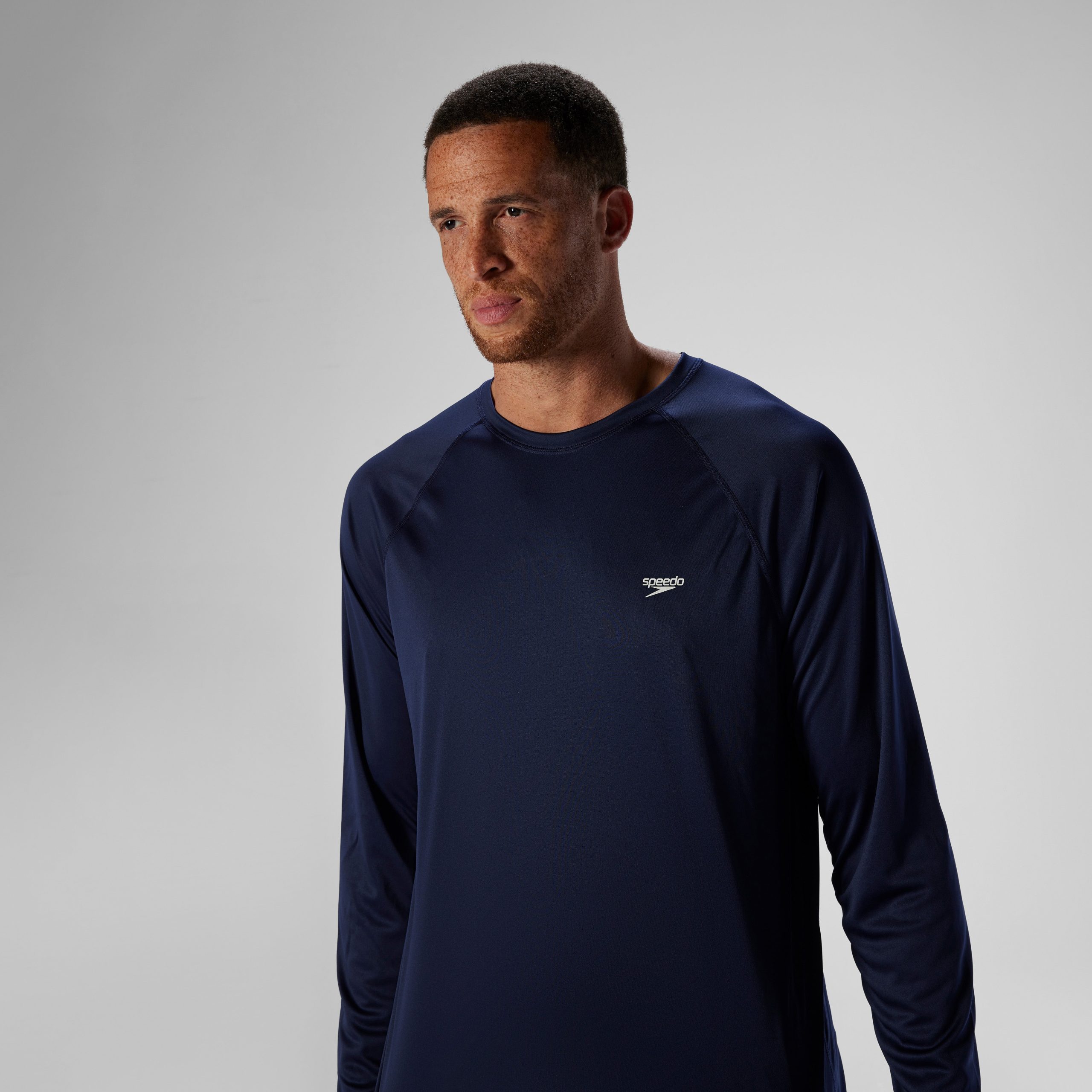 Men's New Easy Long Sleeve Granite Rashguard Navy - Image 5