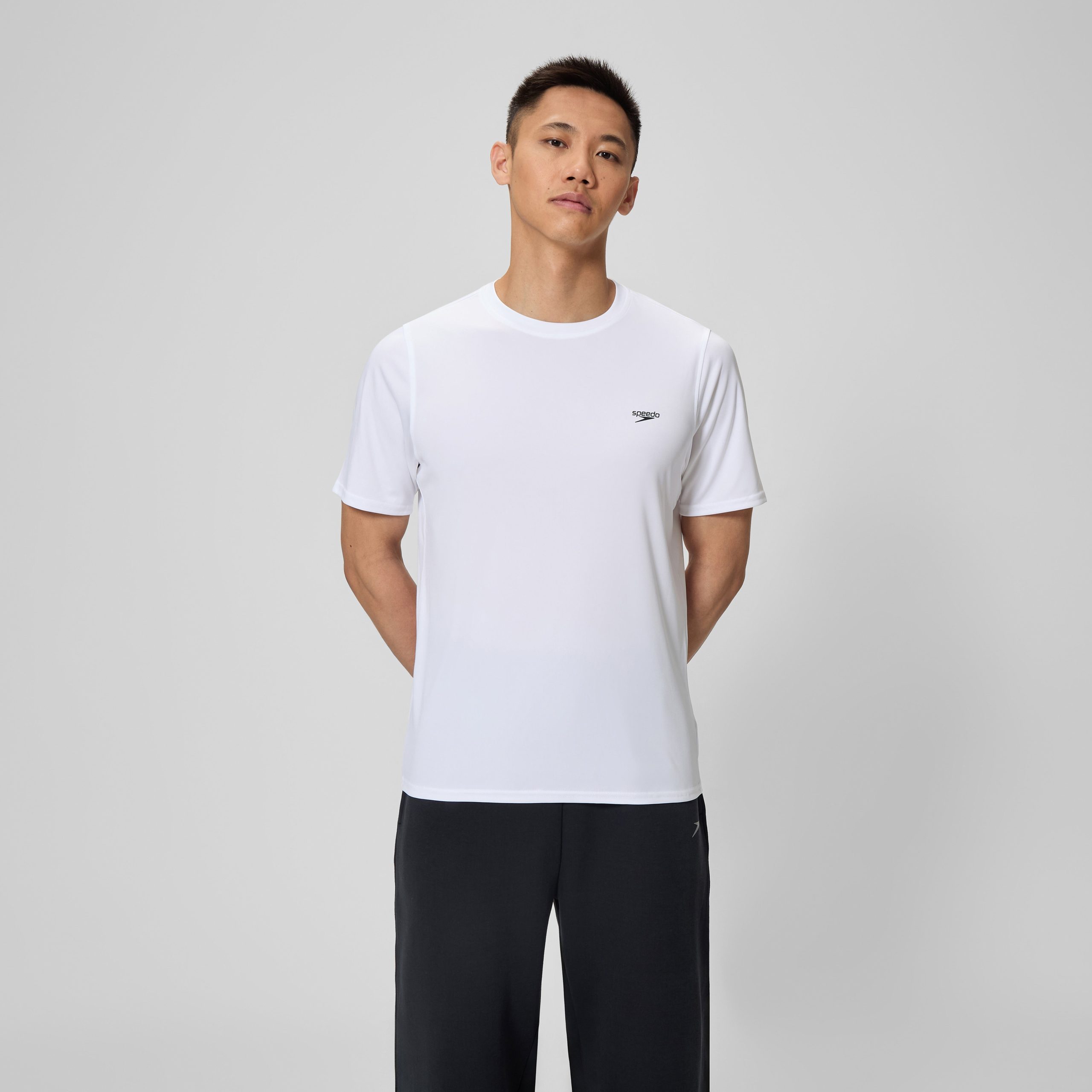 Basic Short Sleeve Swim T-shirt White - Image 2