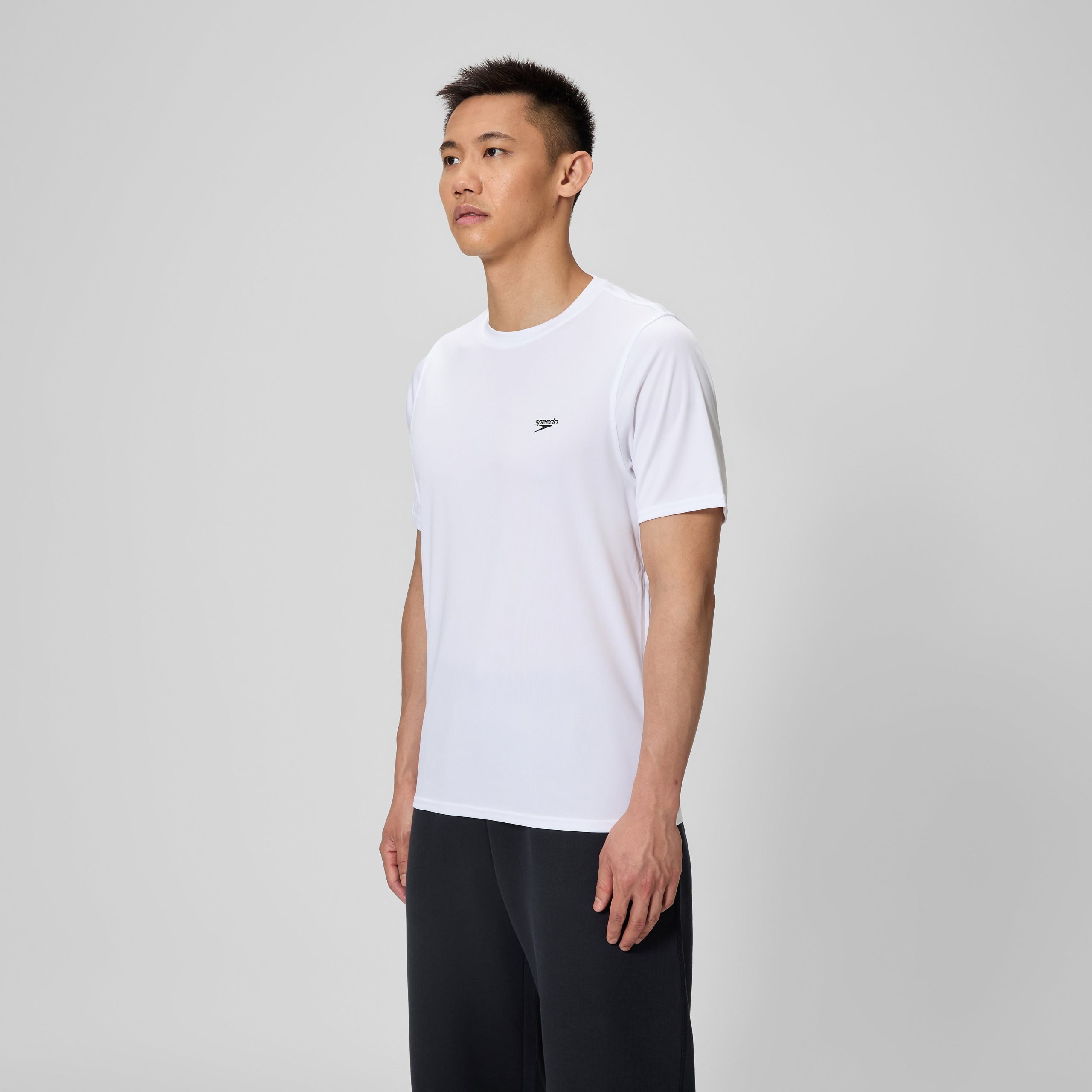 Basic Short Sleeve Swim T-shirt White - Image 3