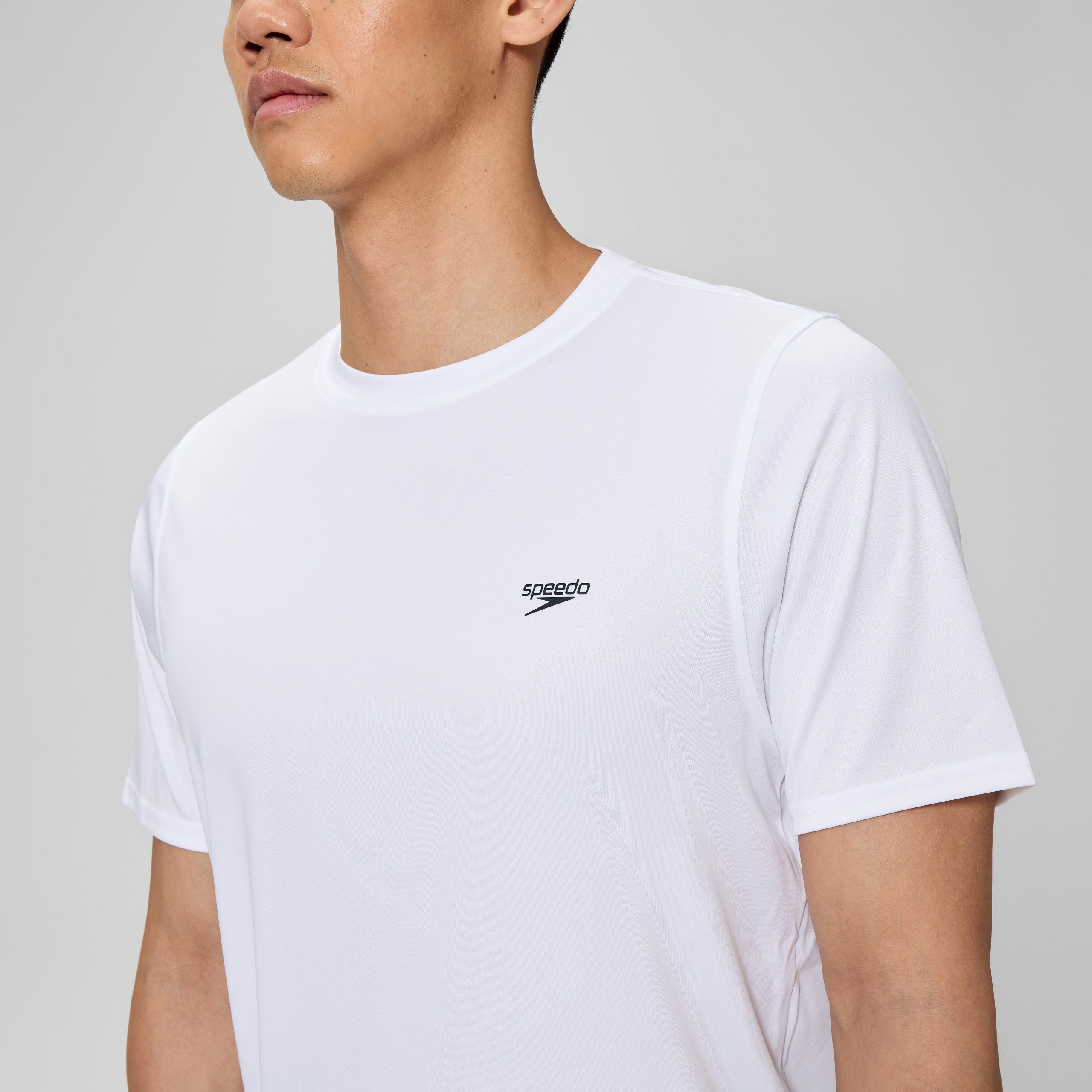 Basic Short Sleeve Swim T-shirt White - Image 5