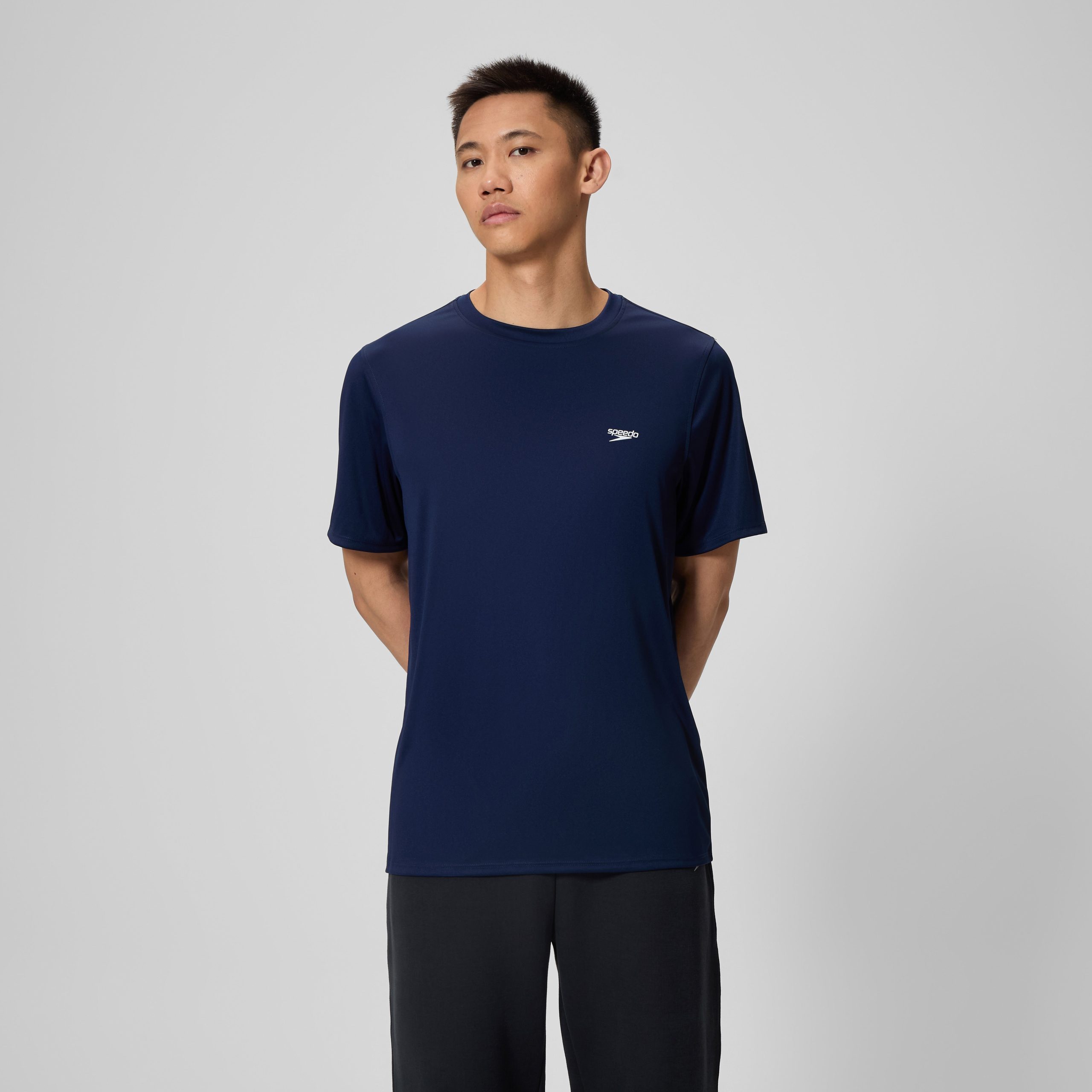 Basic Short Sleeve Swim T-shirt Navy - Image 2