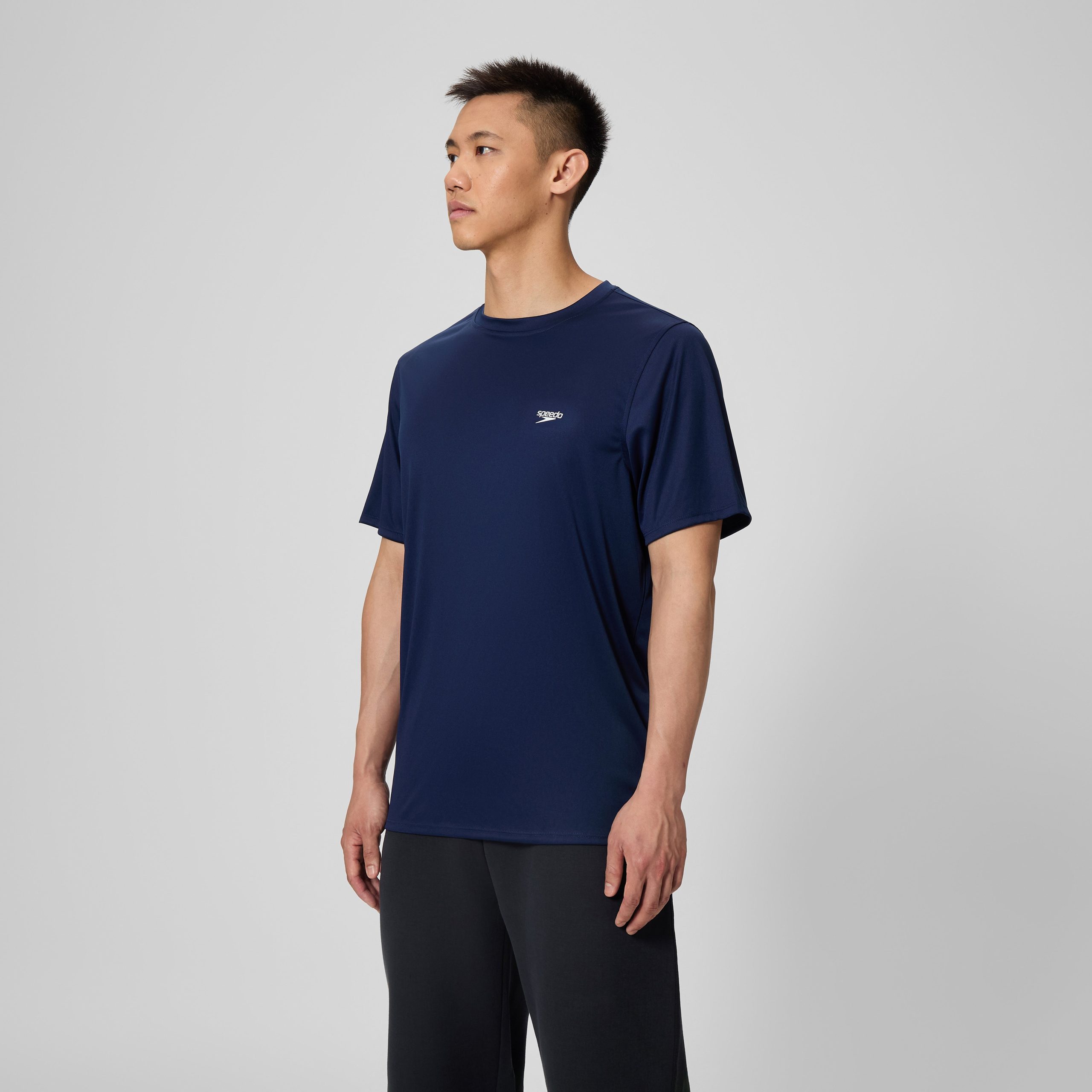 Basic Short Sleeve Swim T-shirt Navy - Image 3