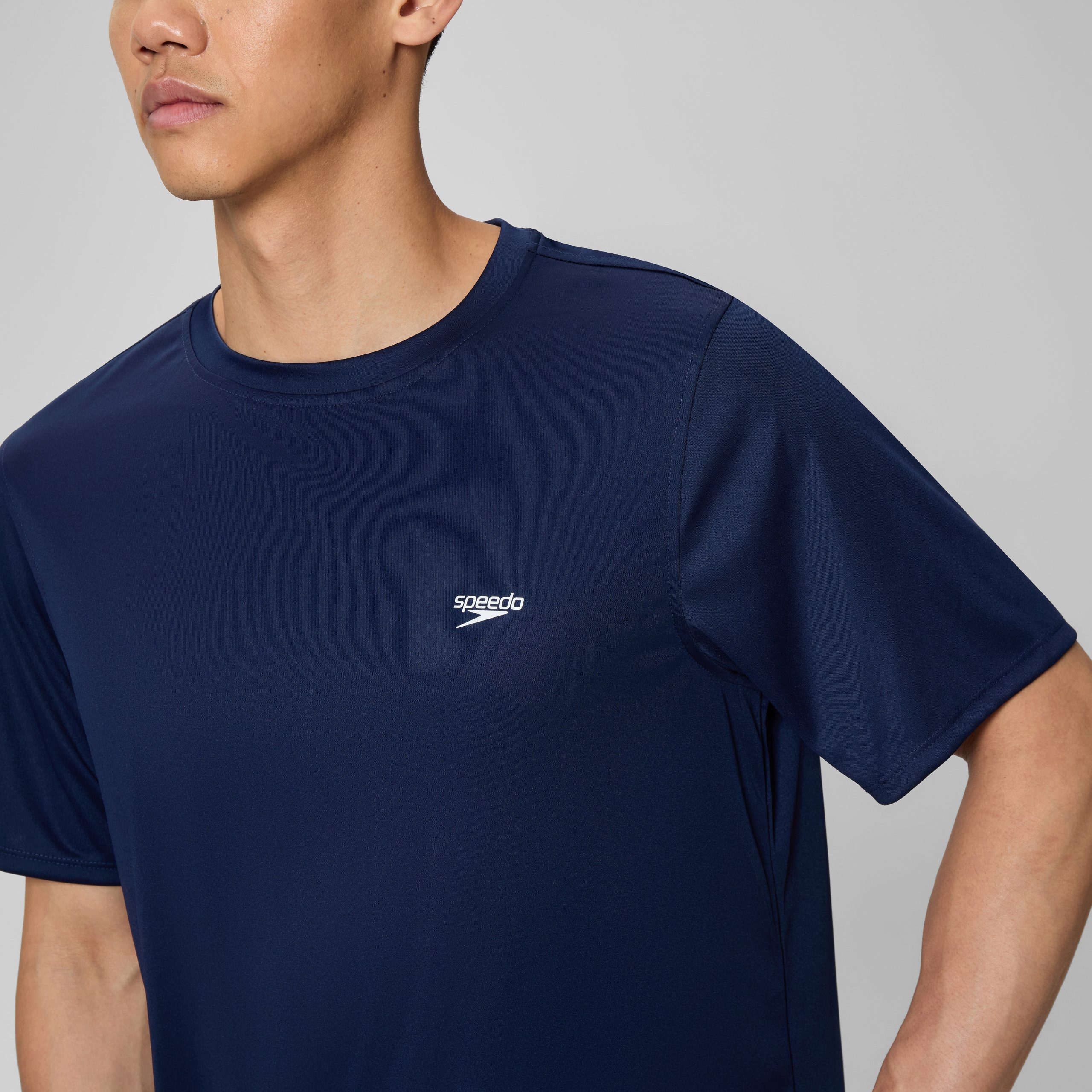 Basic Short Sleeve Swim T-shirt Navy - Image 5