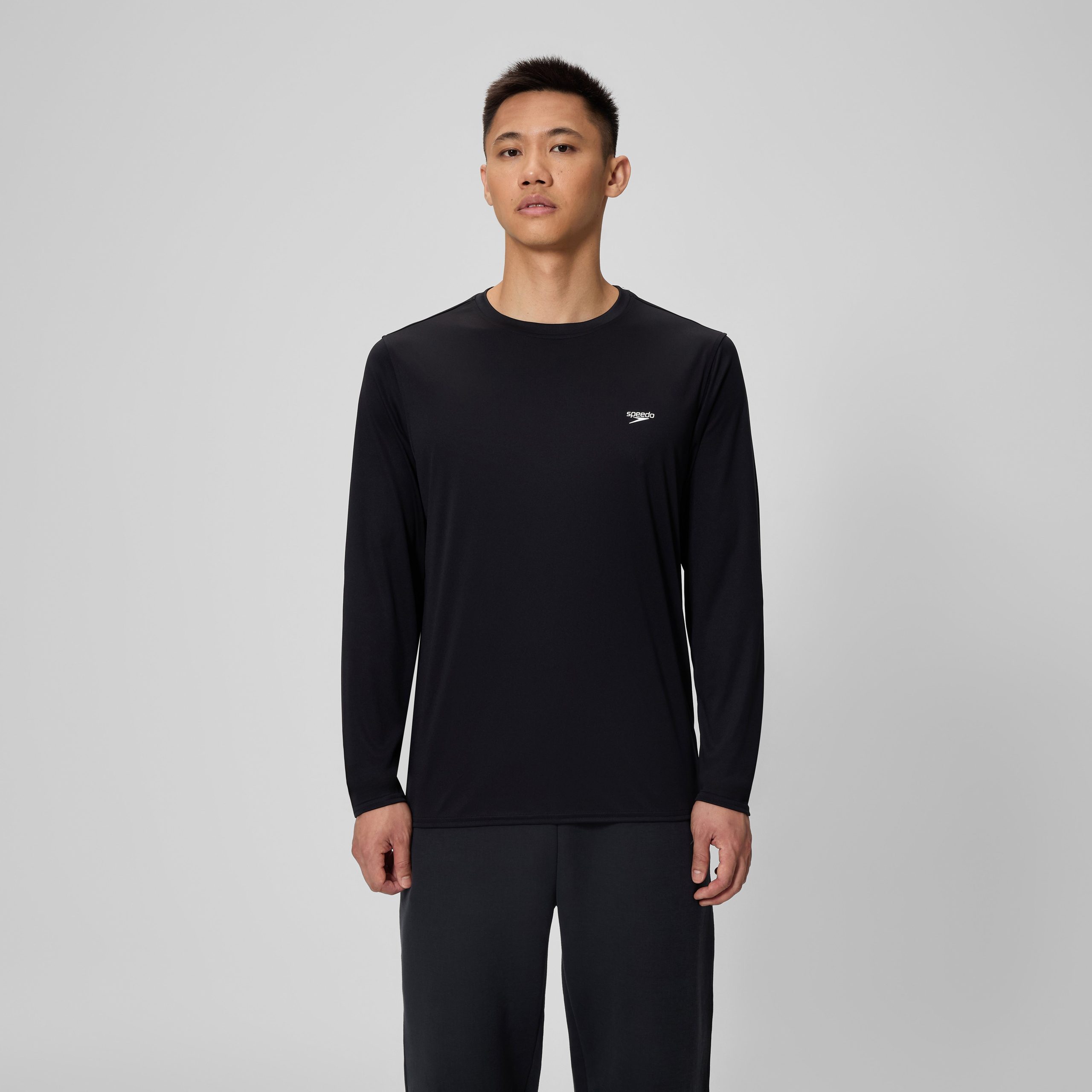 Basic Long Sleeve Swim T-shirt Black