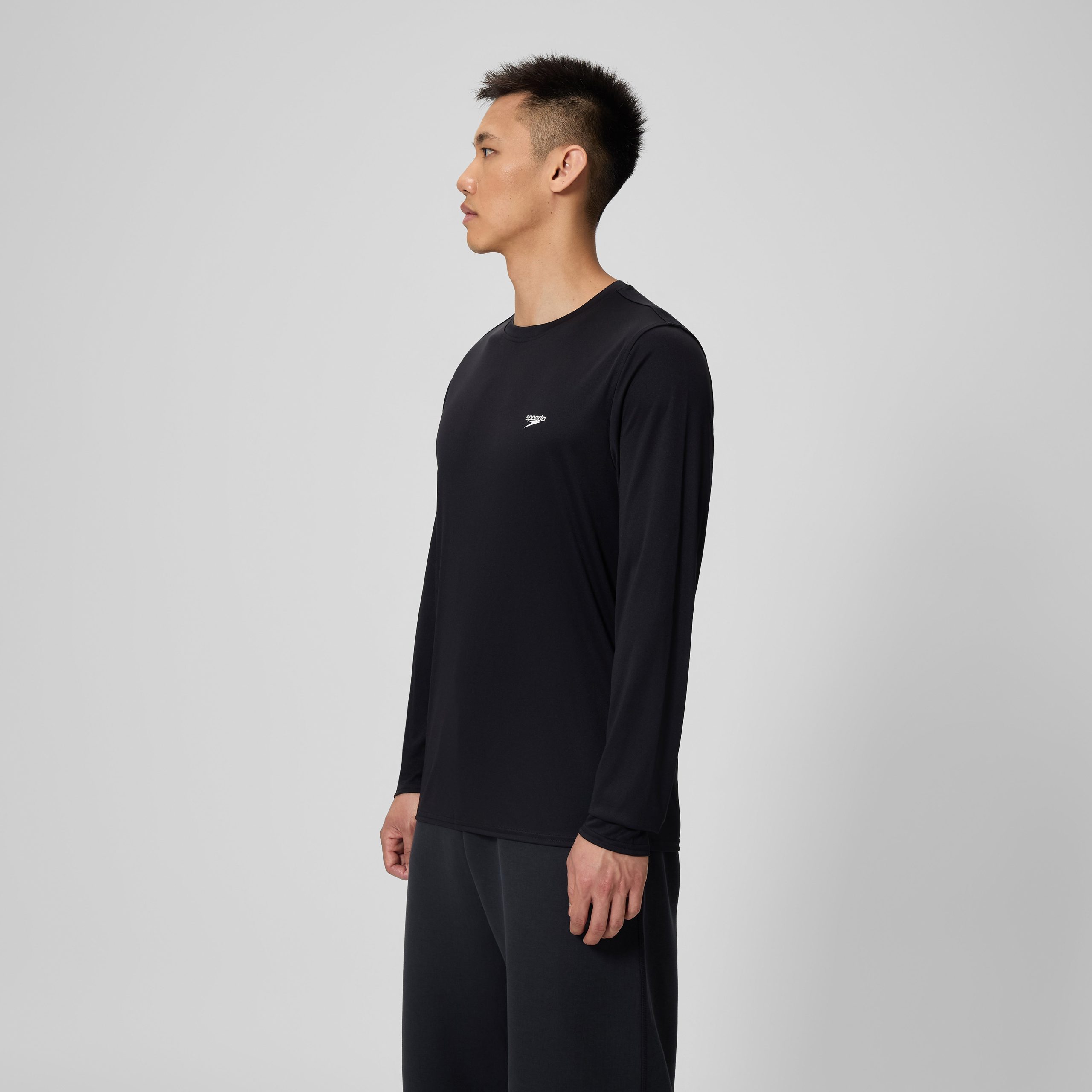 Basic Long Sleeve Swim T-shirt Black - Image 2