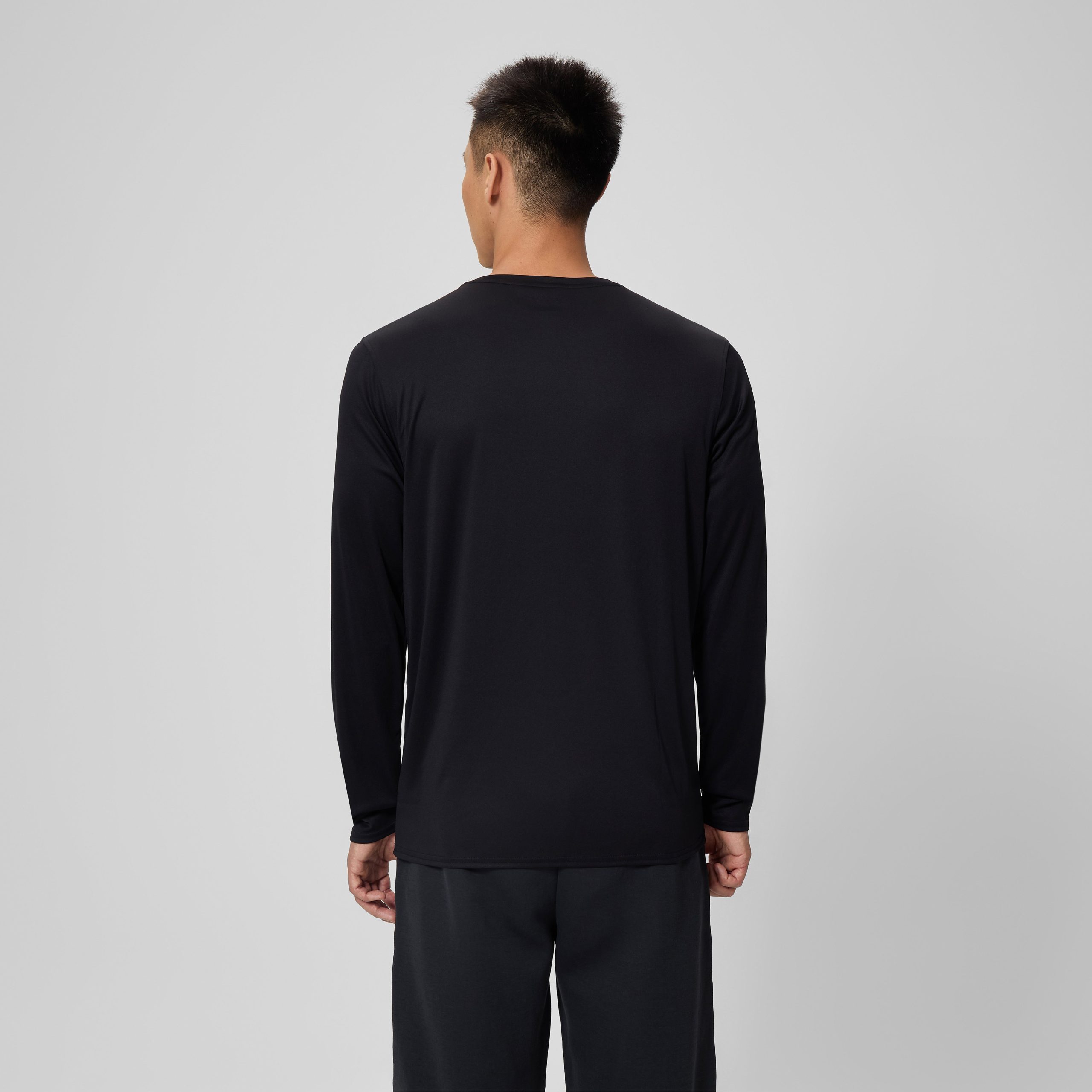 Basic Long Sleeve Swim T-shirt Black - Image 3