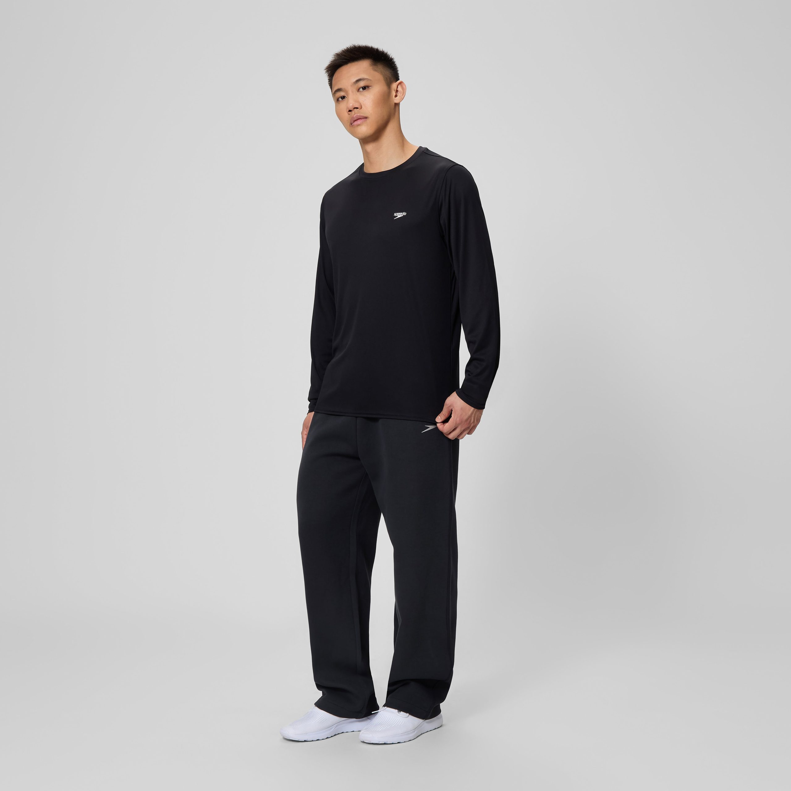 Basic Long Sleeve Swim T-shirt Black - Image 4