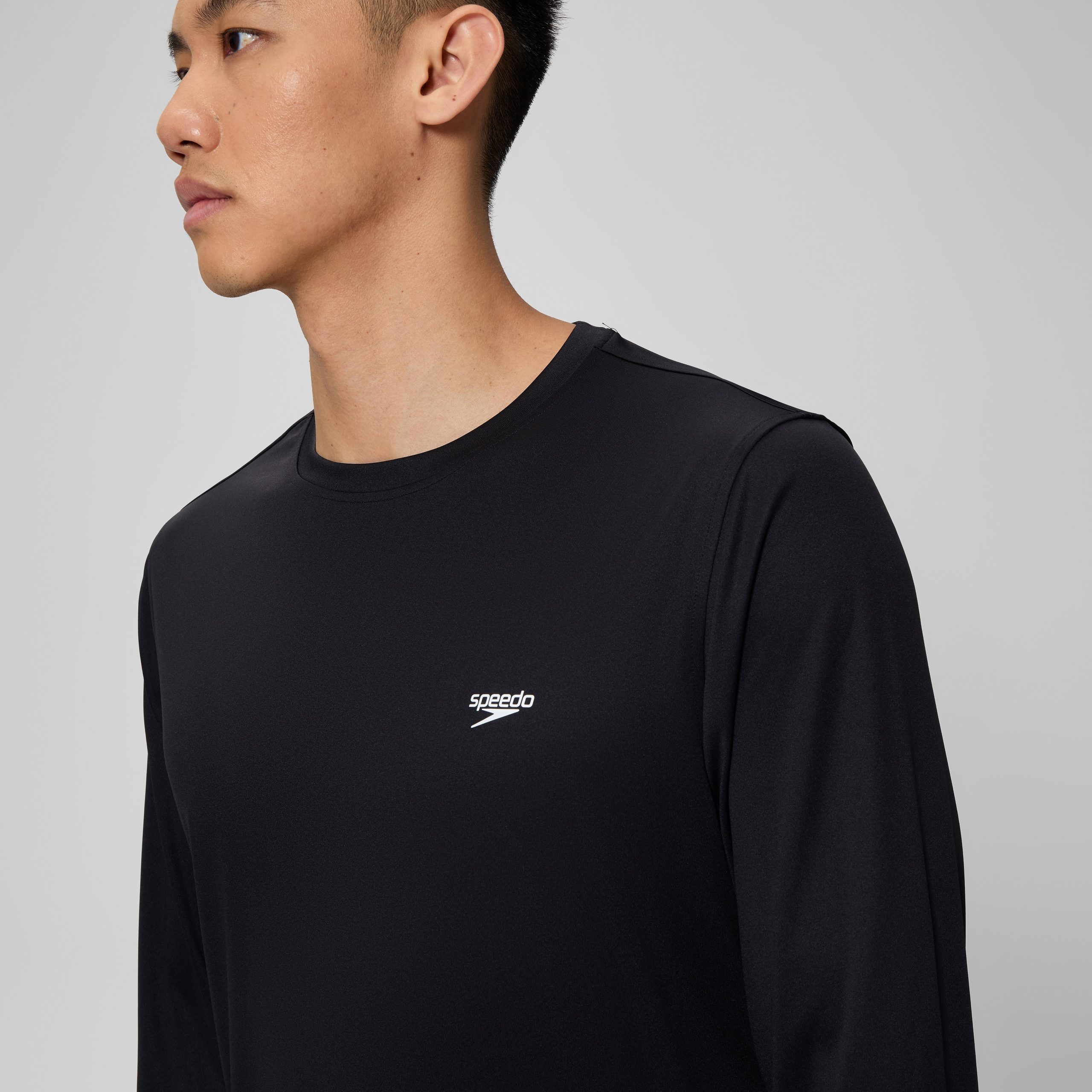 Basic Long Sleeve Swim T-shirt Black - Image 5