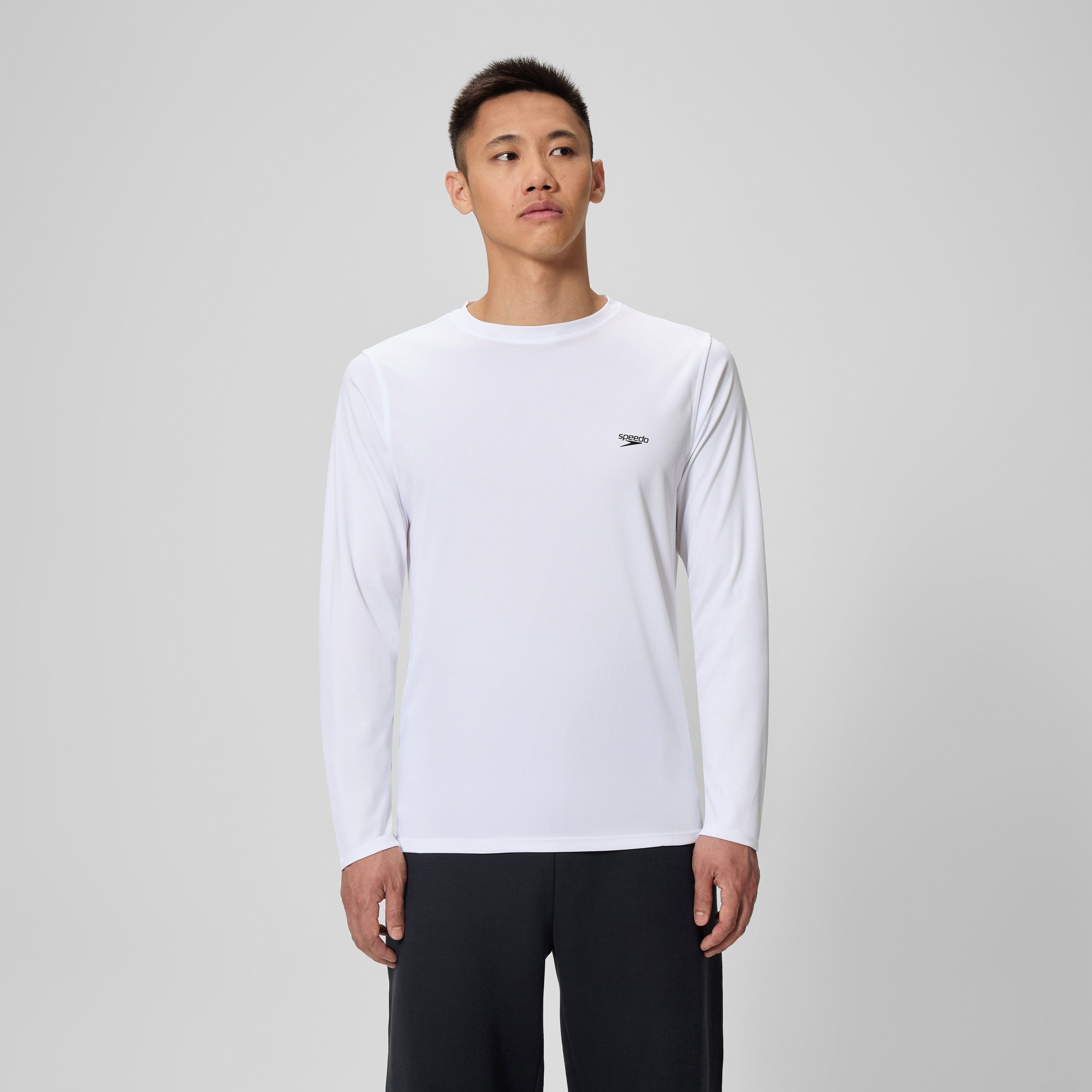 Basic Long Sleeve Swim T-shirt White - Image 2