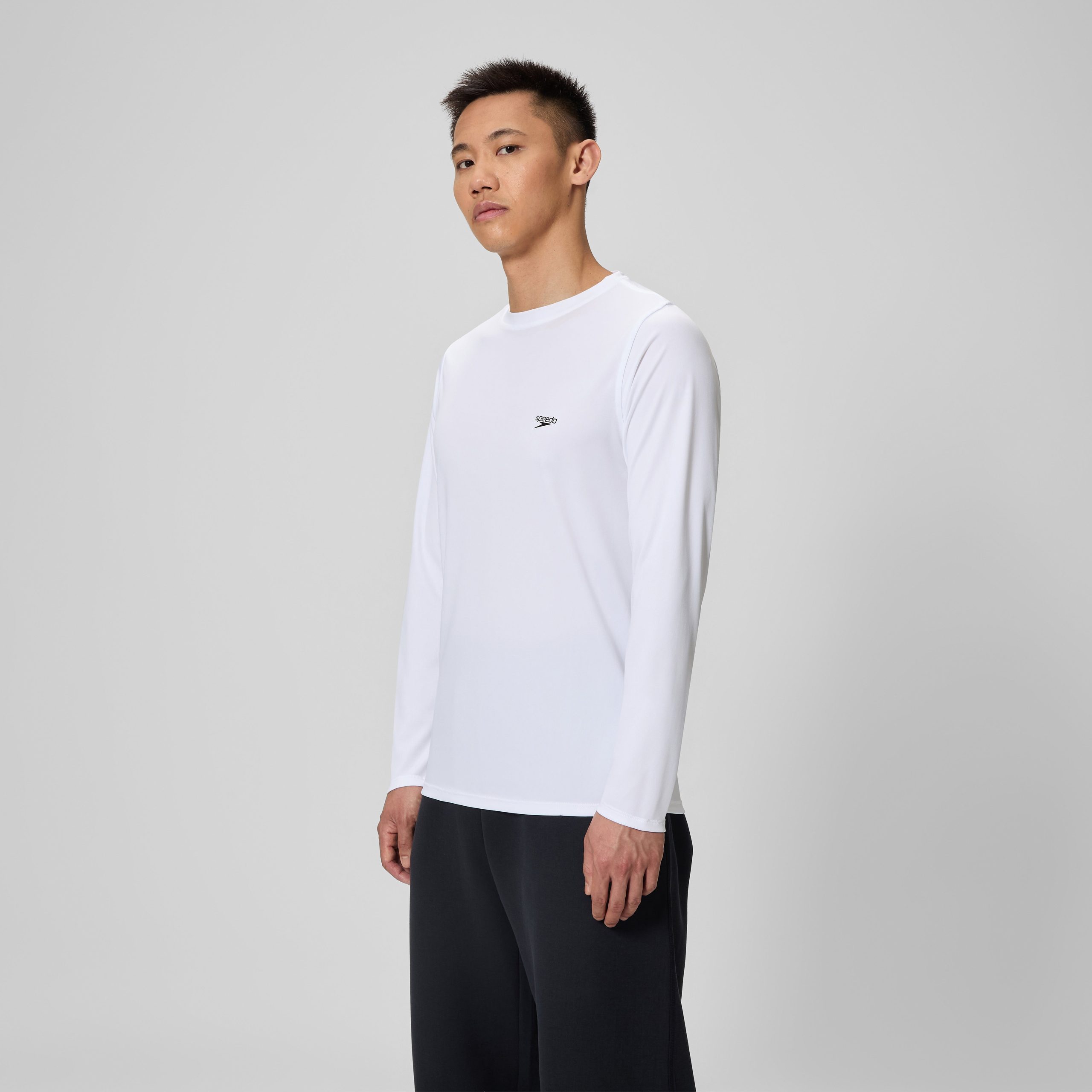 Basic Long Sleeve Swim T-shirt White - Image 3