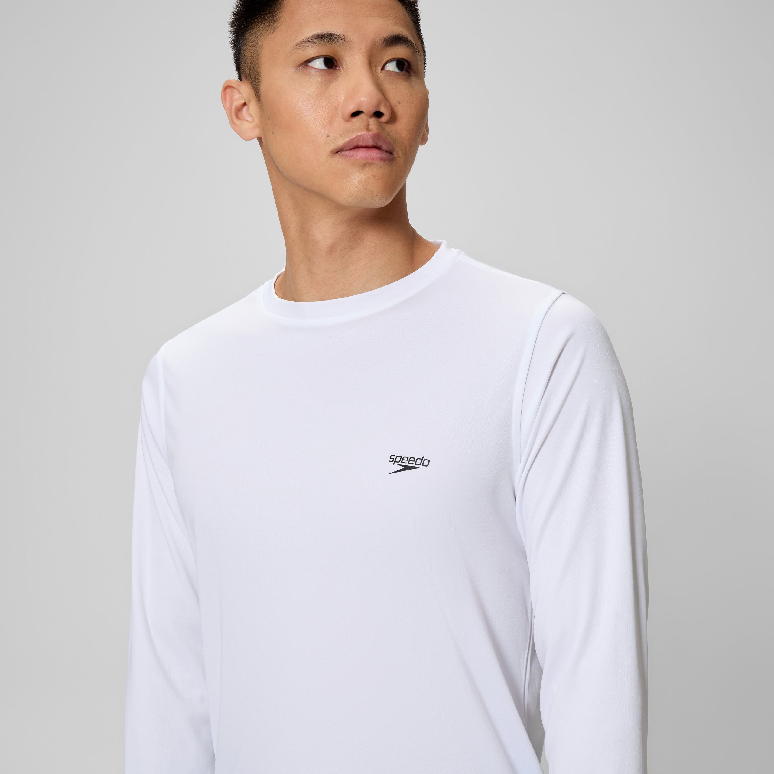 Basic Long Sleeve Swim T-shirt White - Image 5