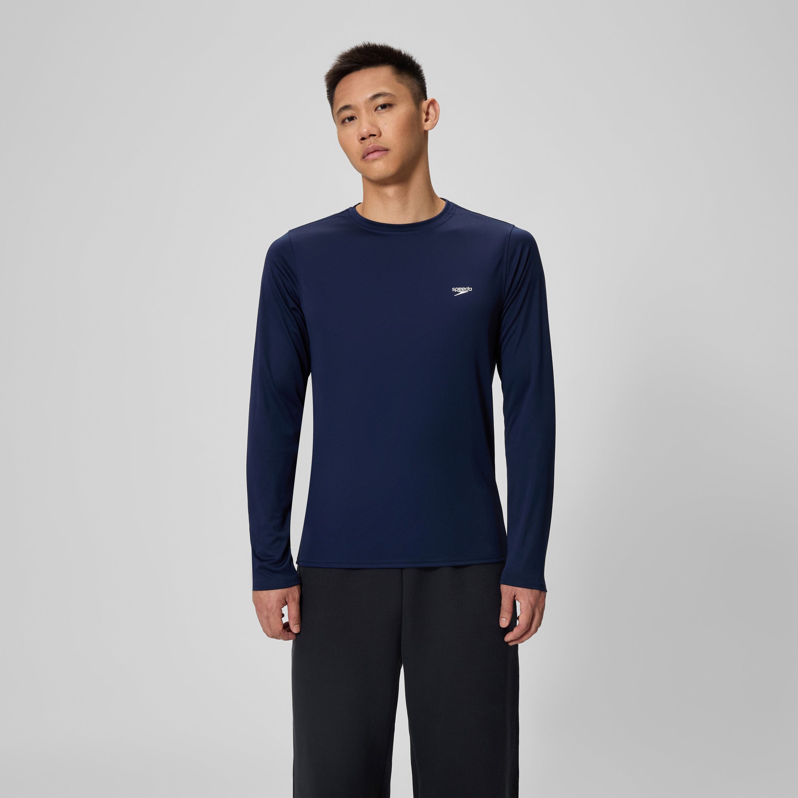 Basic Long Sleeve Swim T-shirt Navy - Image 2