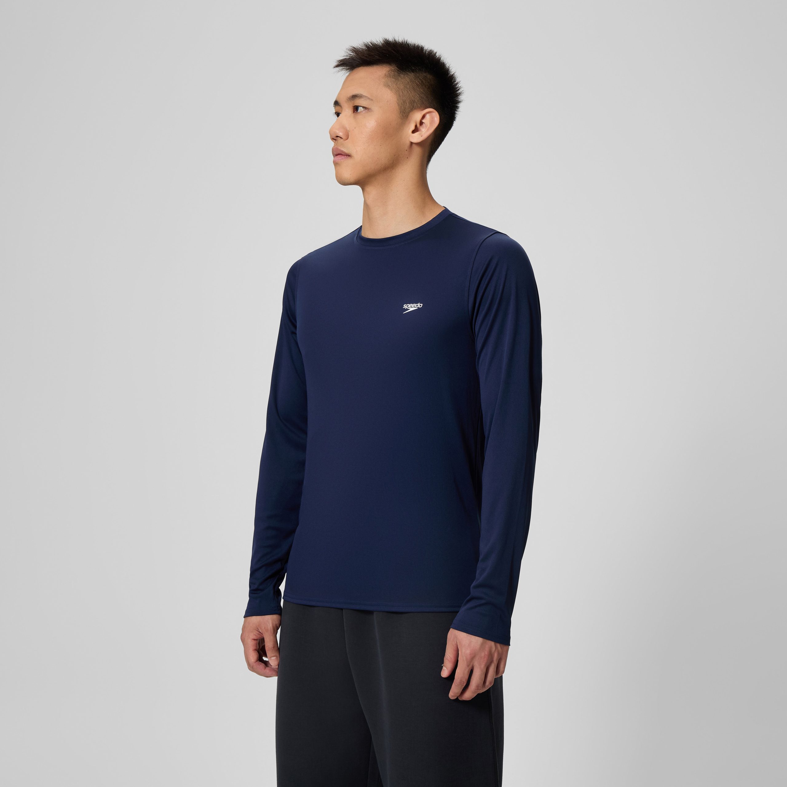 Basic Long Sleeve Swim T-shirt Navy - Image 3