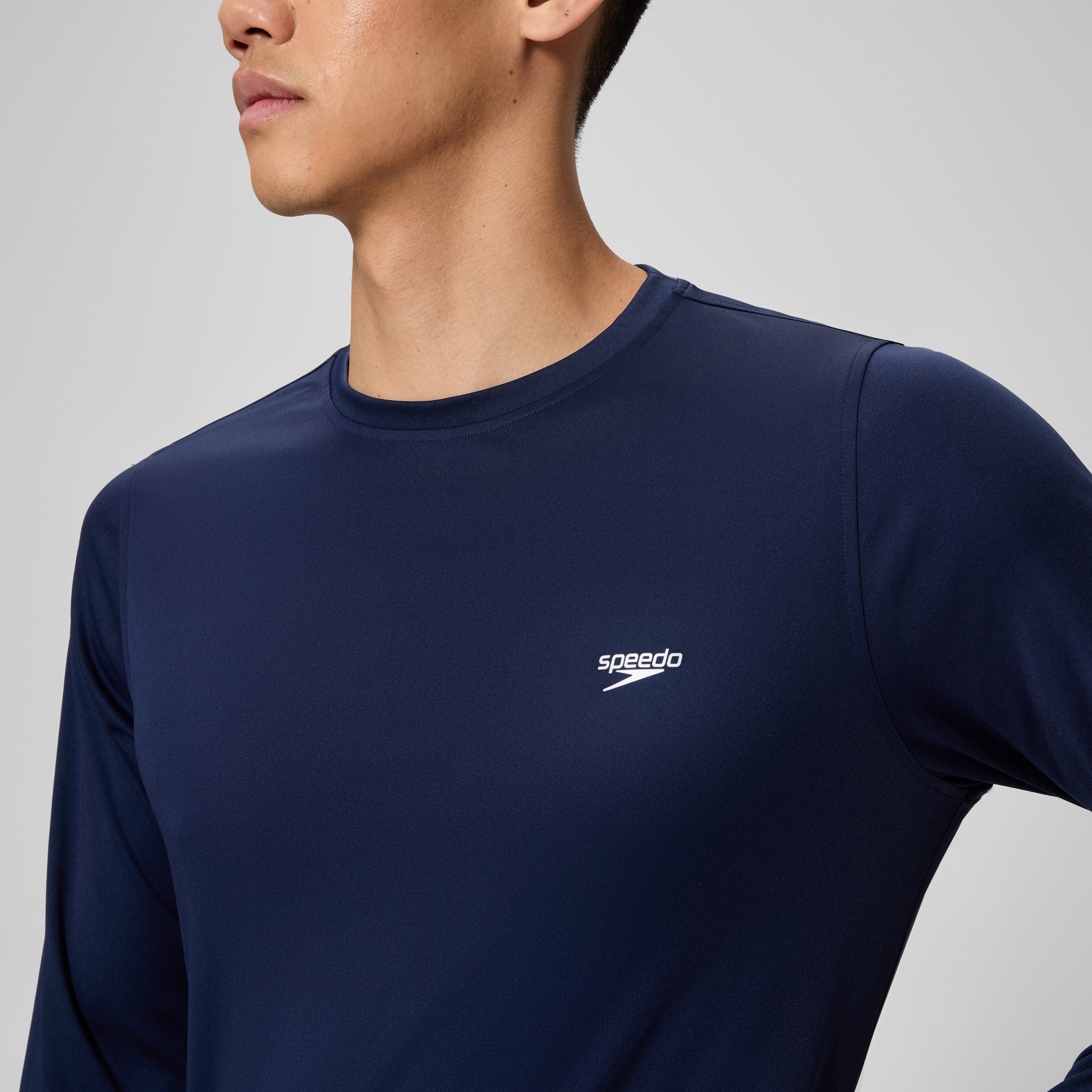 Basic Long Sleeve Swim T-shirt Navy - Image 5