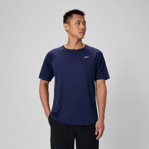 Speedo Short Sleeve Swim Rashguard Navy