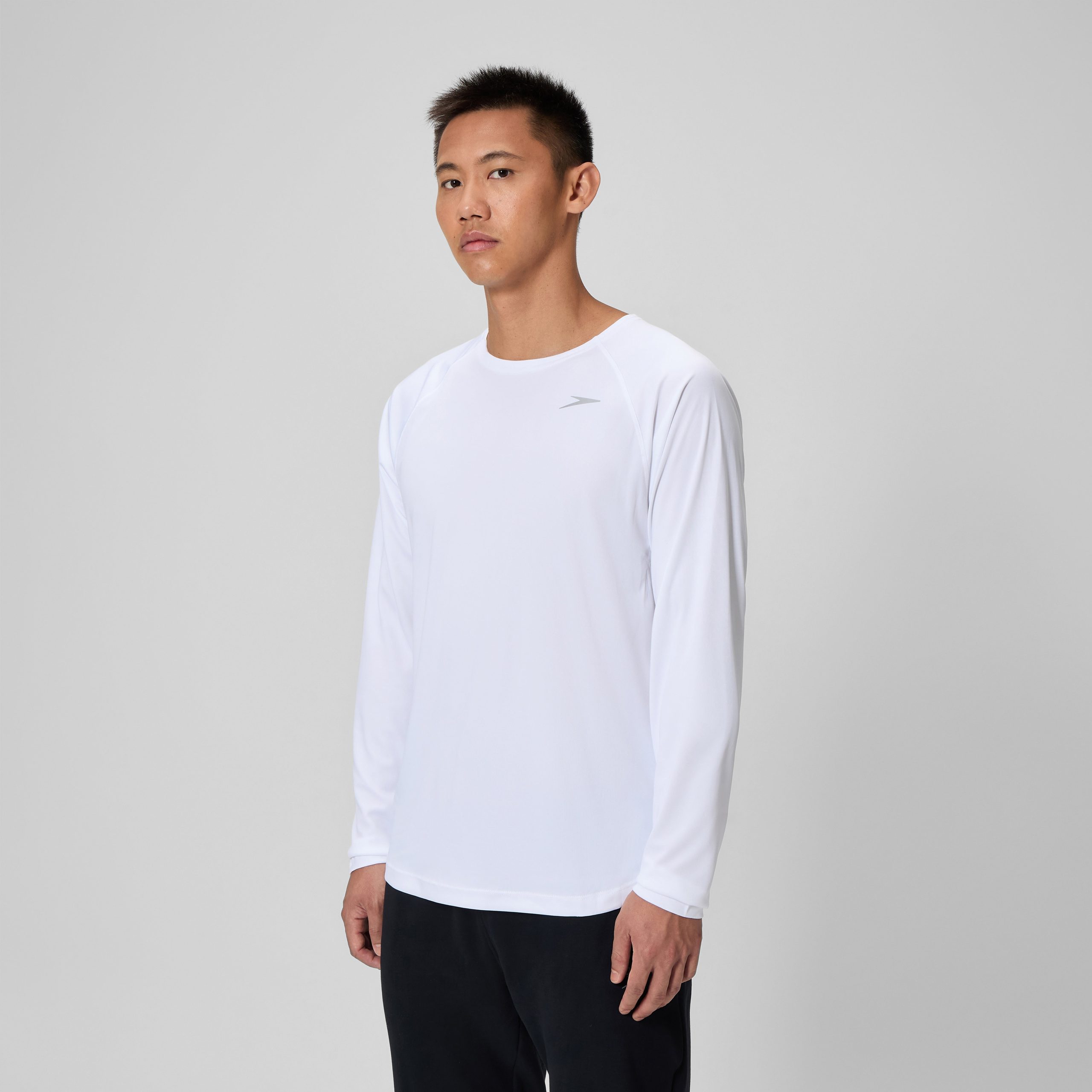 Speedo Long Sleeve Swim Rashguard White - Image 2
