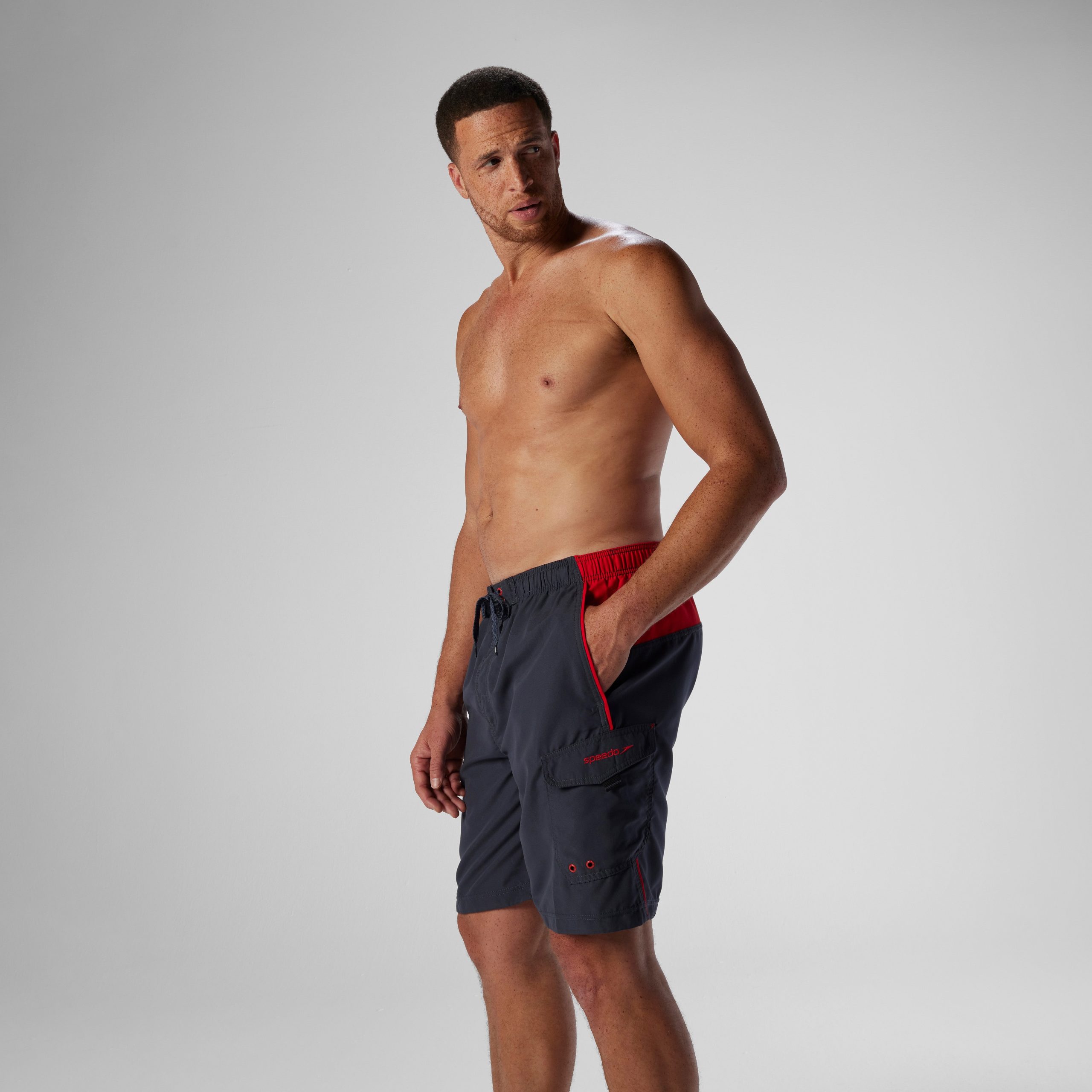 Men's Marina Sport Volley Swim Trunks Gray - Image 2