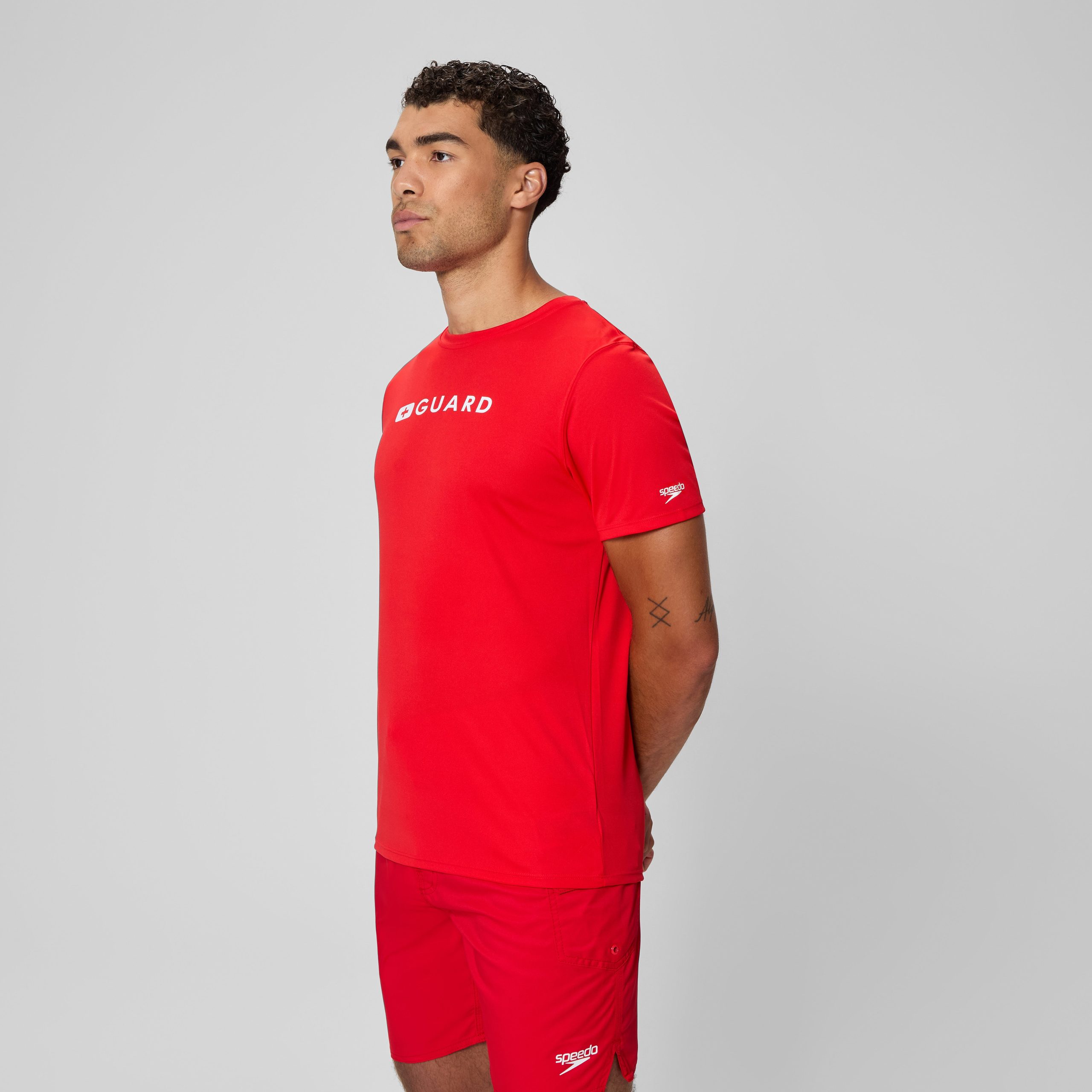 Men's Guard New Easy Short Sleeve Rashguard Red - Image 2