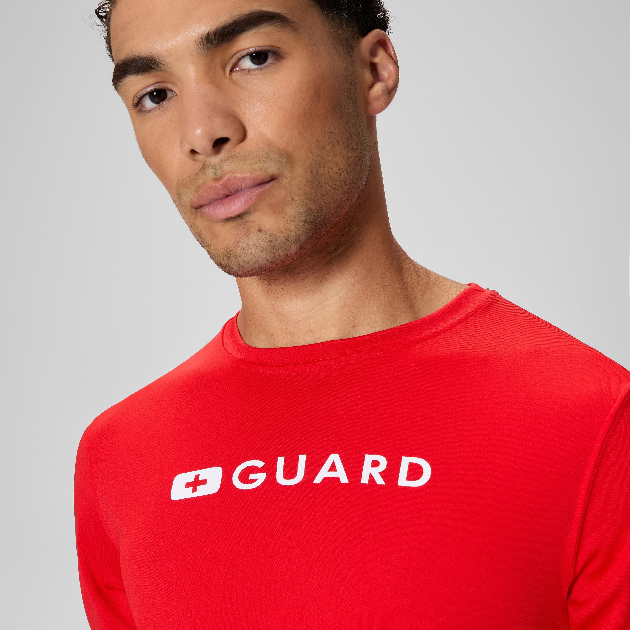 Men's Guard New Easy Short Sleeve Rashguard Red - Image 5