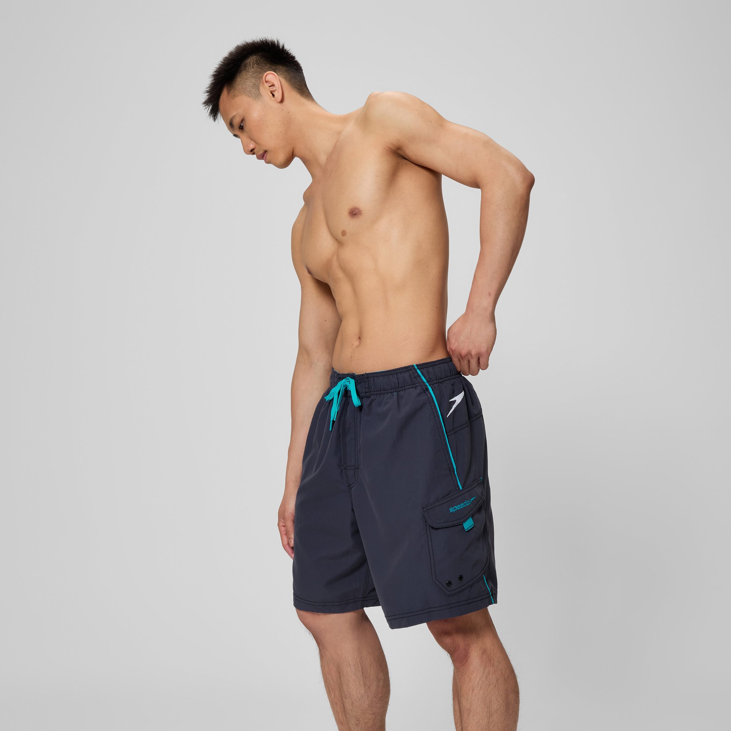 Men's Marina Volley Swim Trunks Gray - Image 2