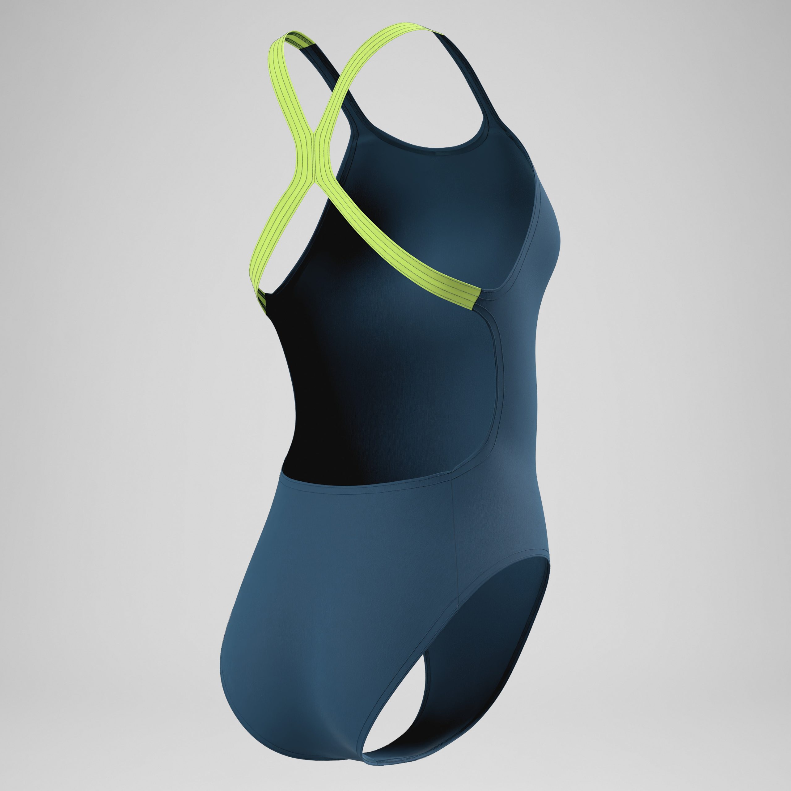 Women's Club Training Powerback One Piece Blue/Green - Image 7