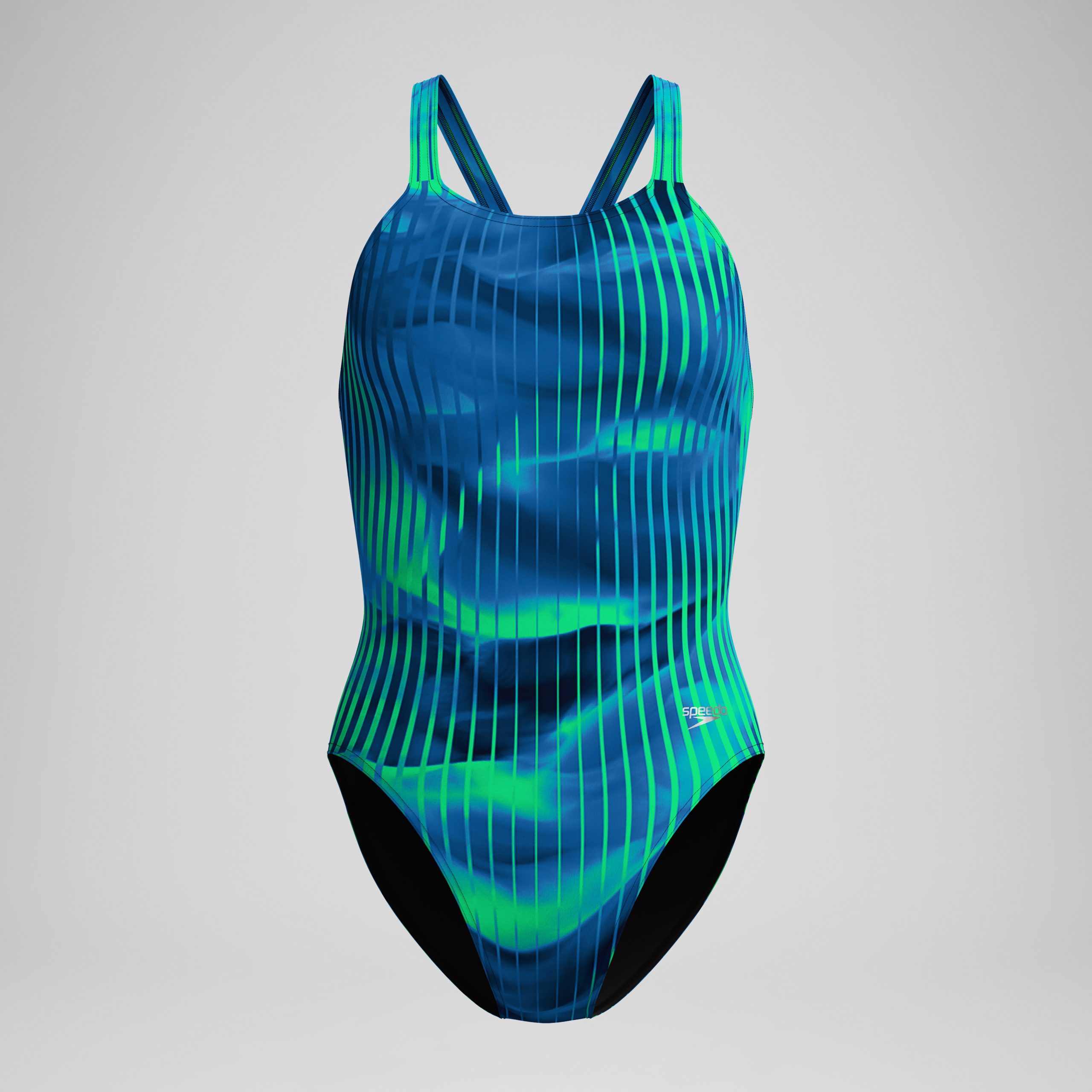Women's Club Training Printed Leaderback One Piece Green/Blue - Image 4
