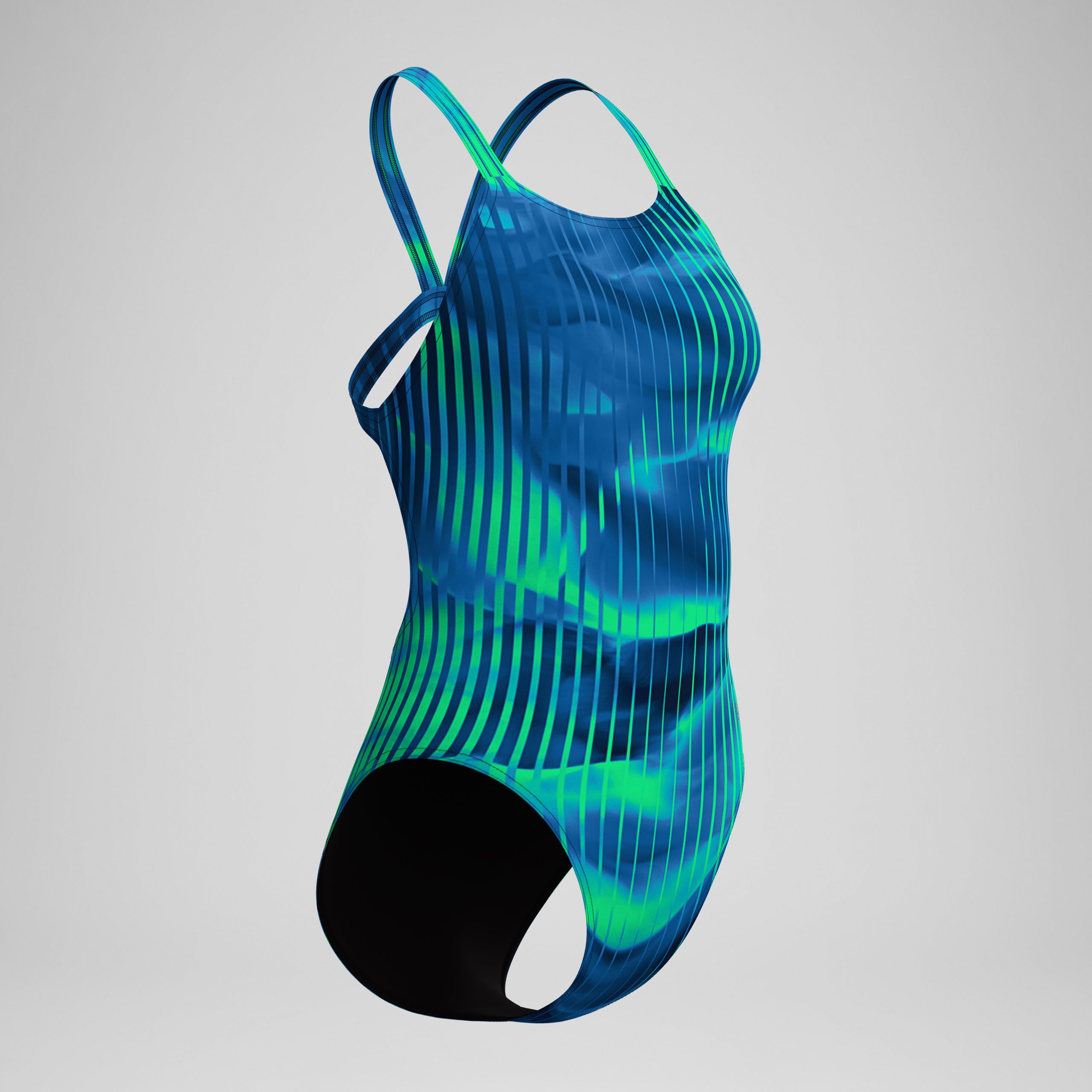 Women's Club Training Printed Leaderback One Piece Green/Blue - Image 5