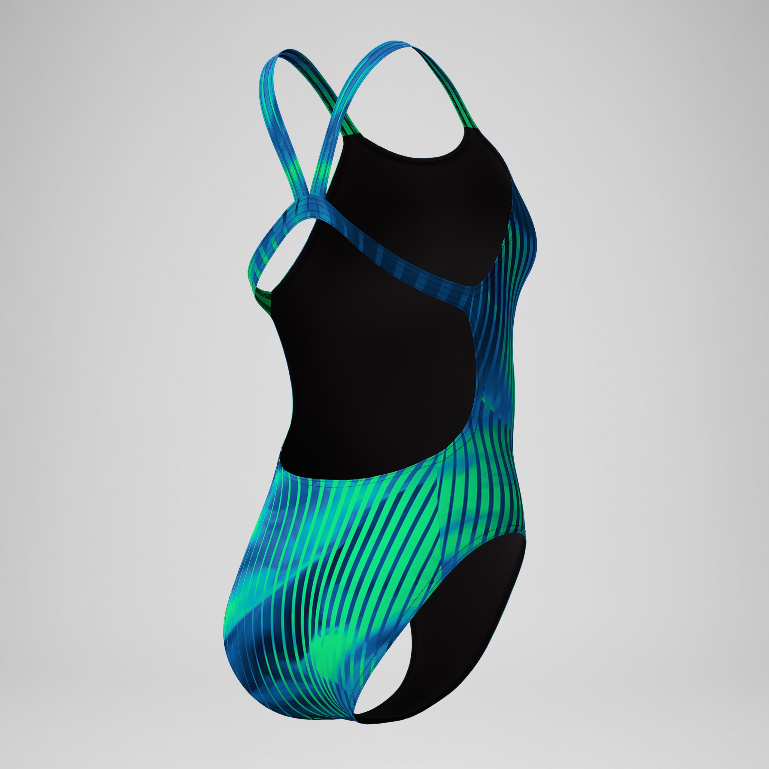 Women's Club Training Printed Leaderback One Piece Green/Blue - Image 7