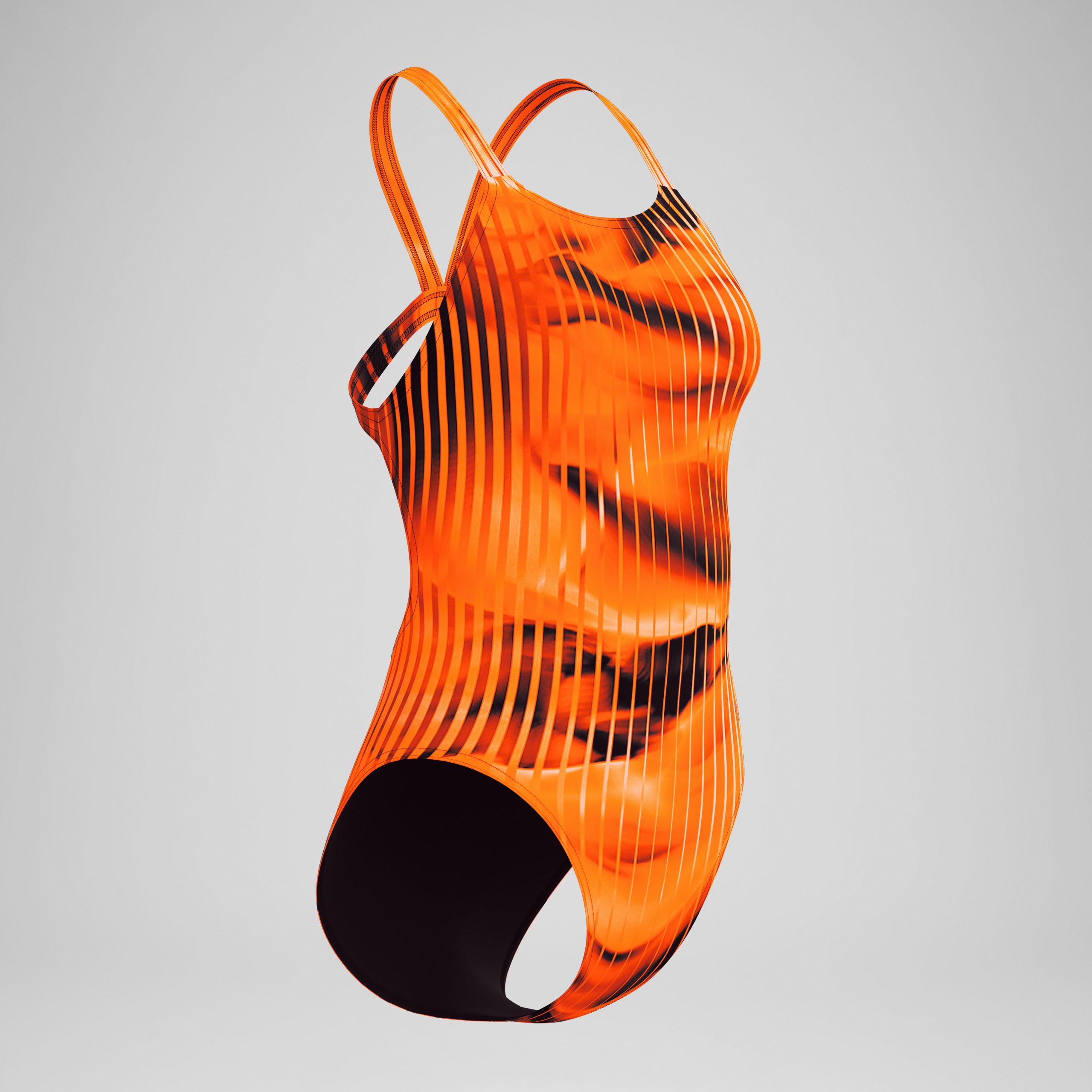 Women's Club Training Printed Leaderback One Piece Orange - Image 5