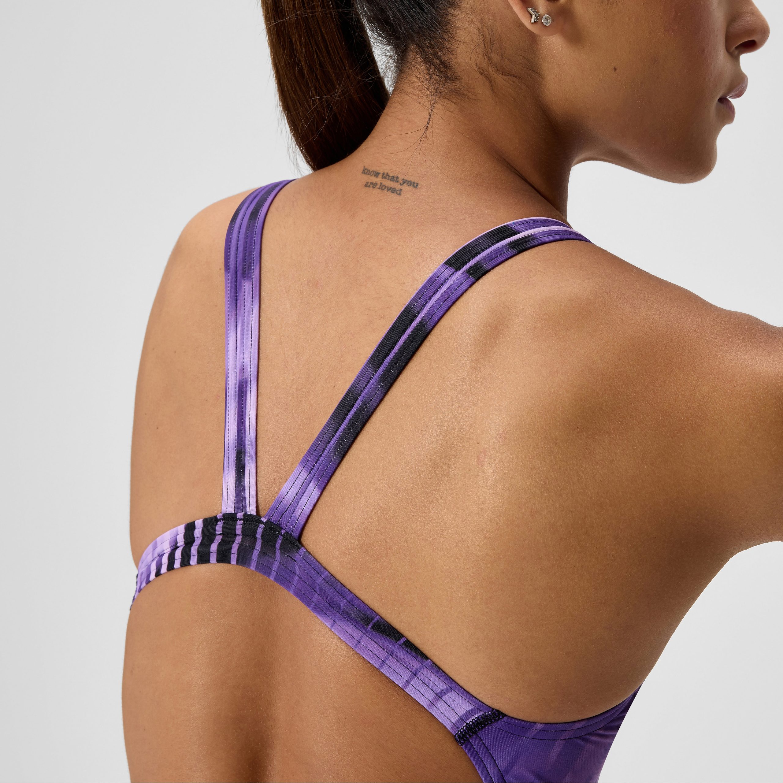 Women's Club Training Printed Leaderback One Piece Purple - Image 8