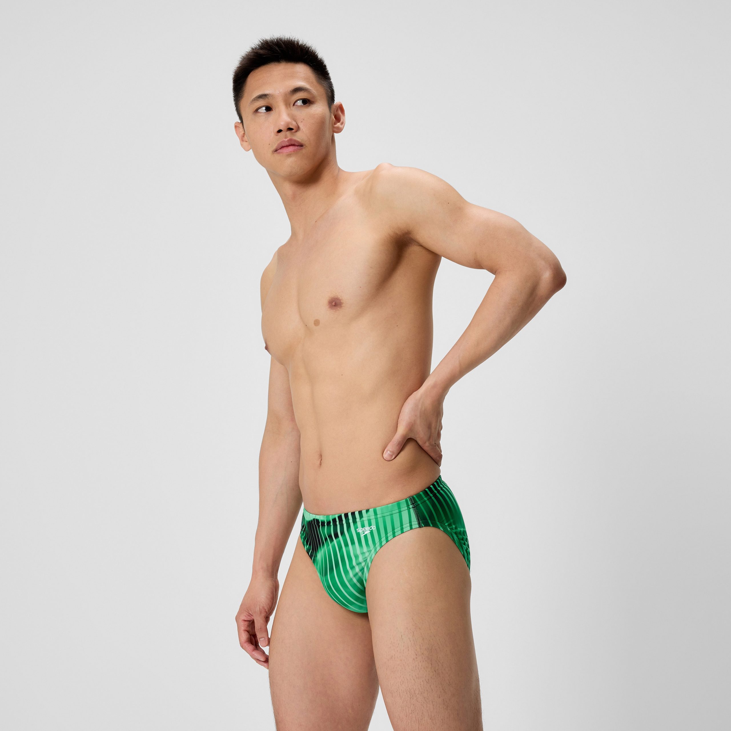 Men's Club Training Printed Brief Green/Black - Image 2