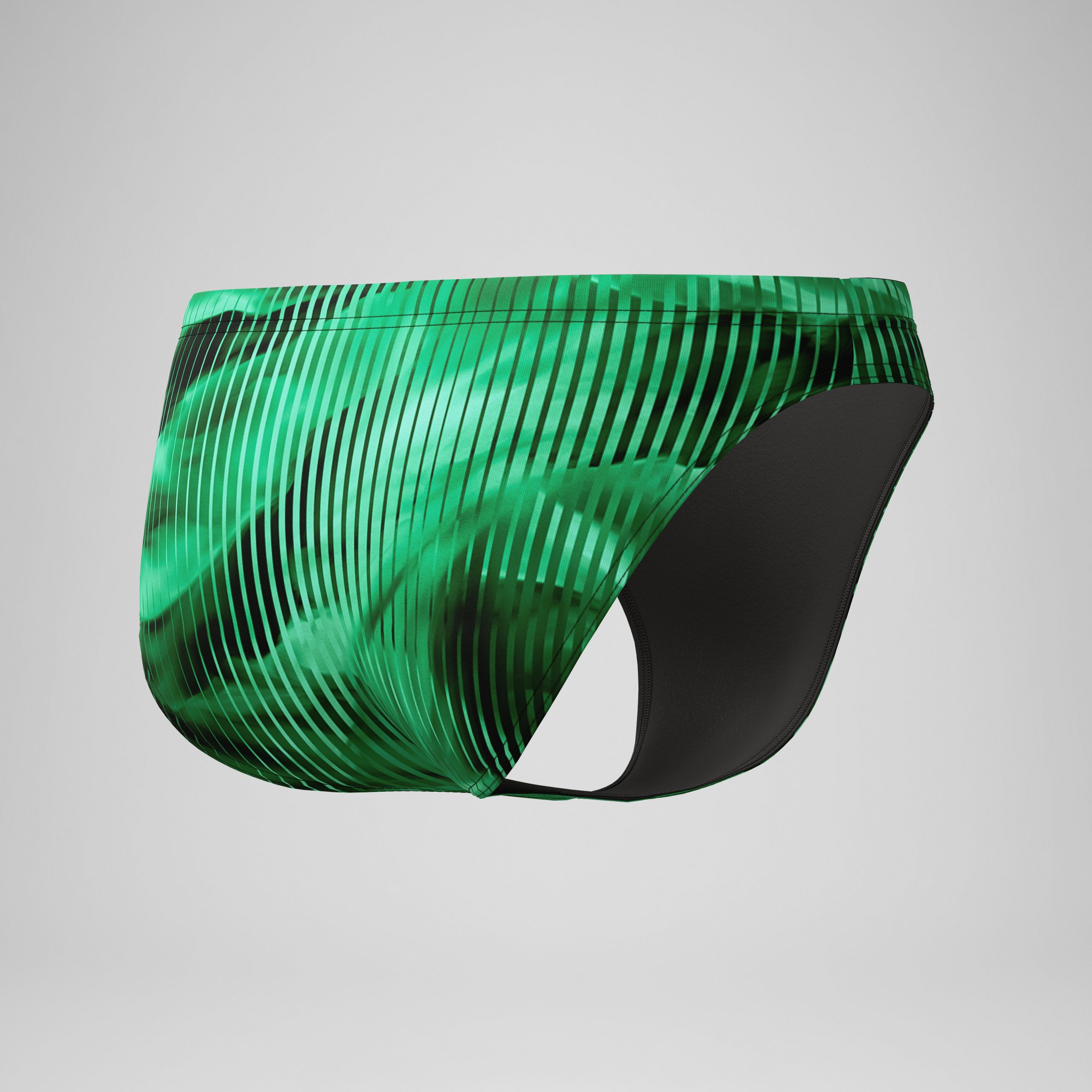 Men's Club Training Printed Brief Green/Black - Image 7