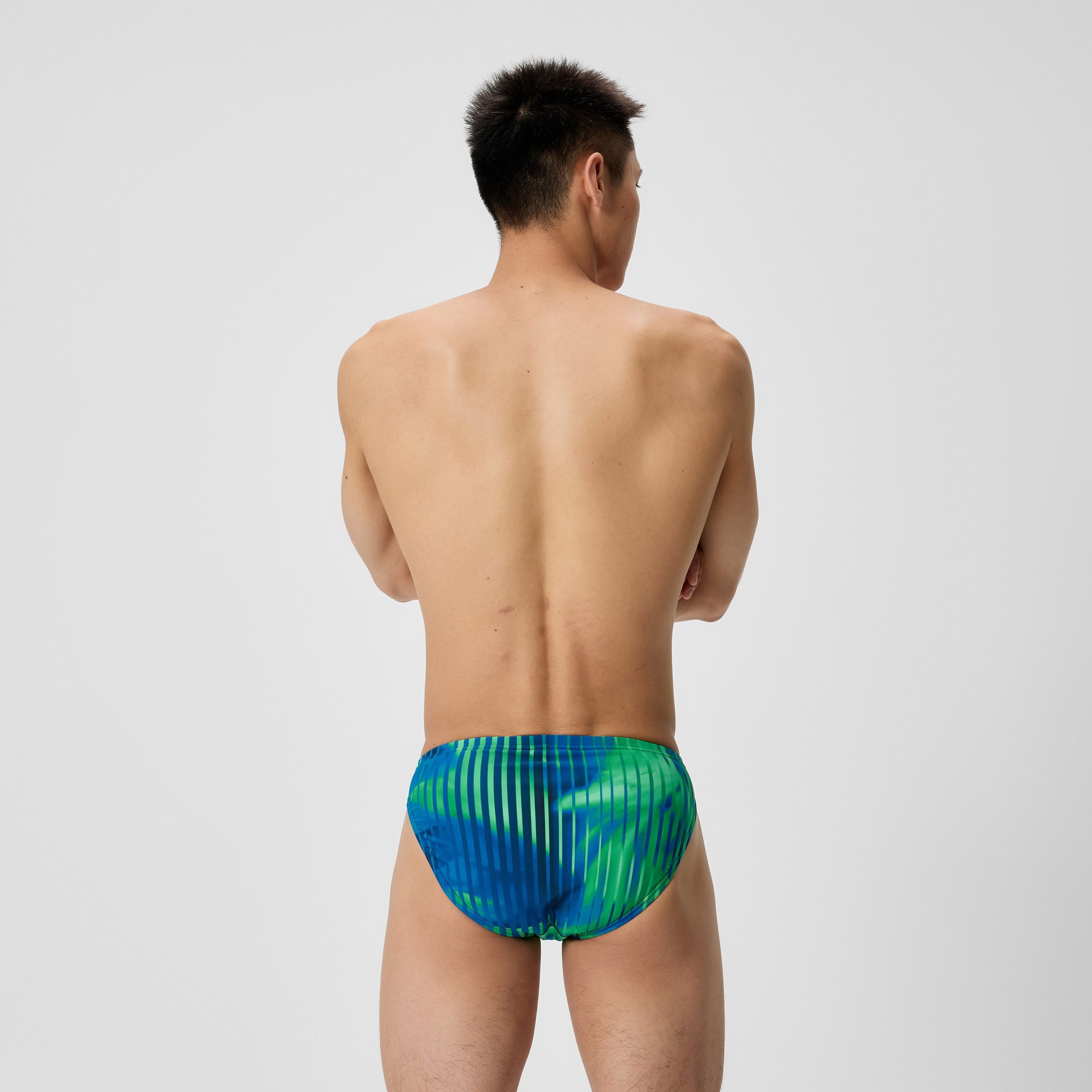 Men's Club Training Printed Brief Blue/Green - Image 3