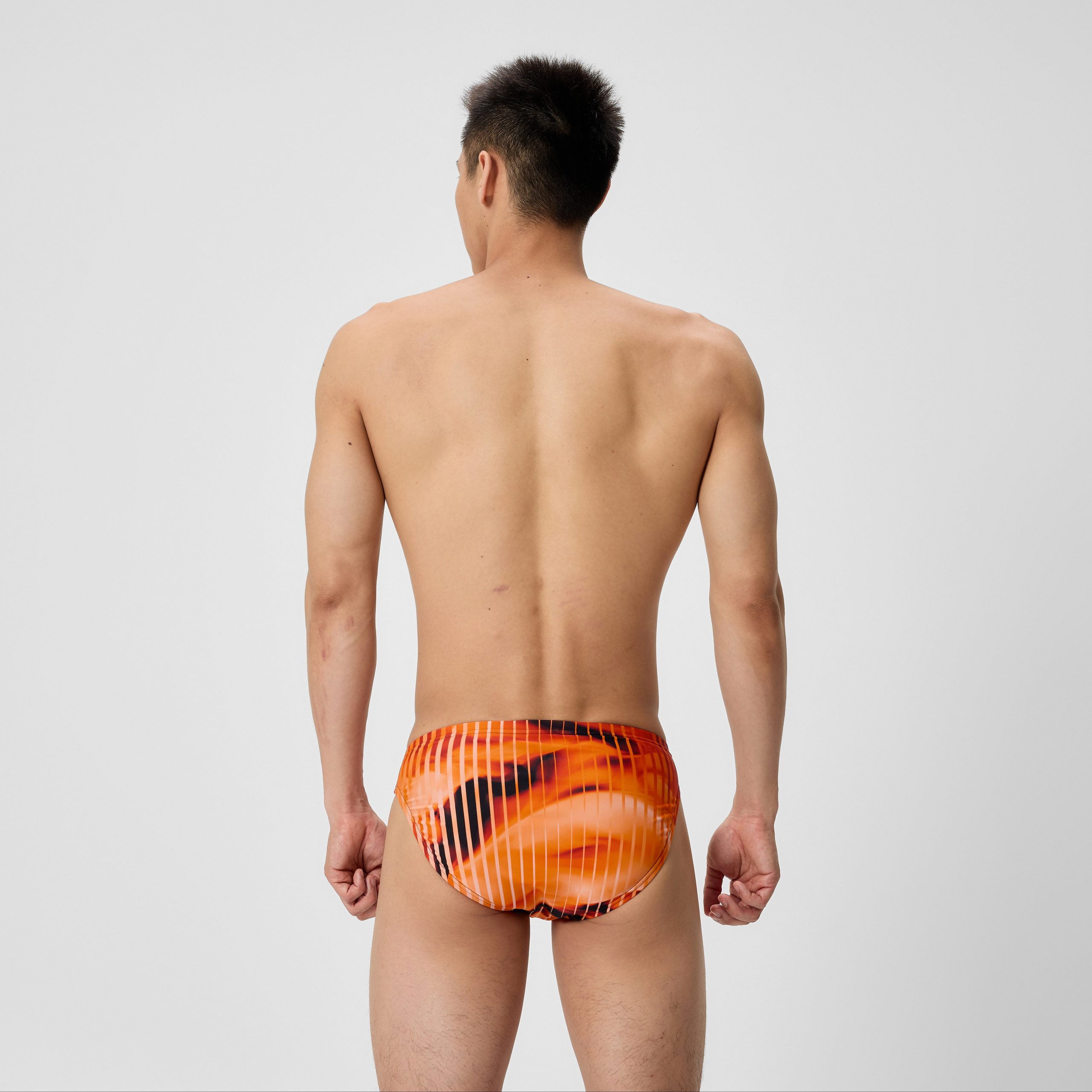 Men's Club Training Printed Brief Orange - Image 3