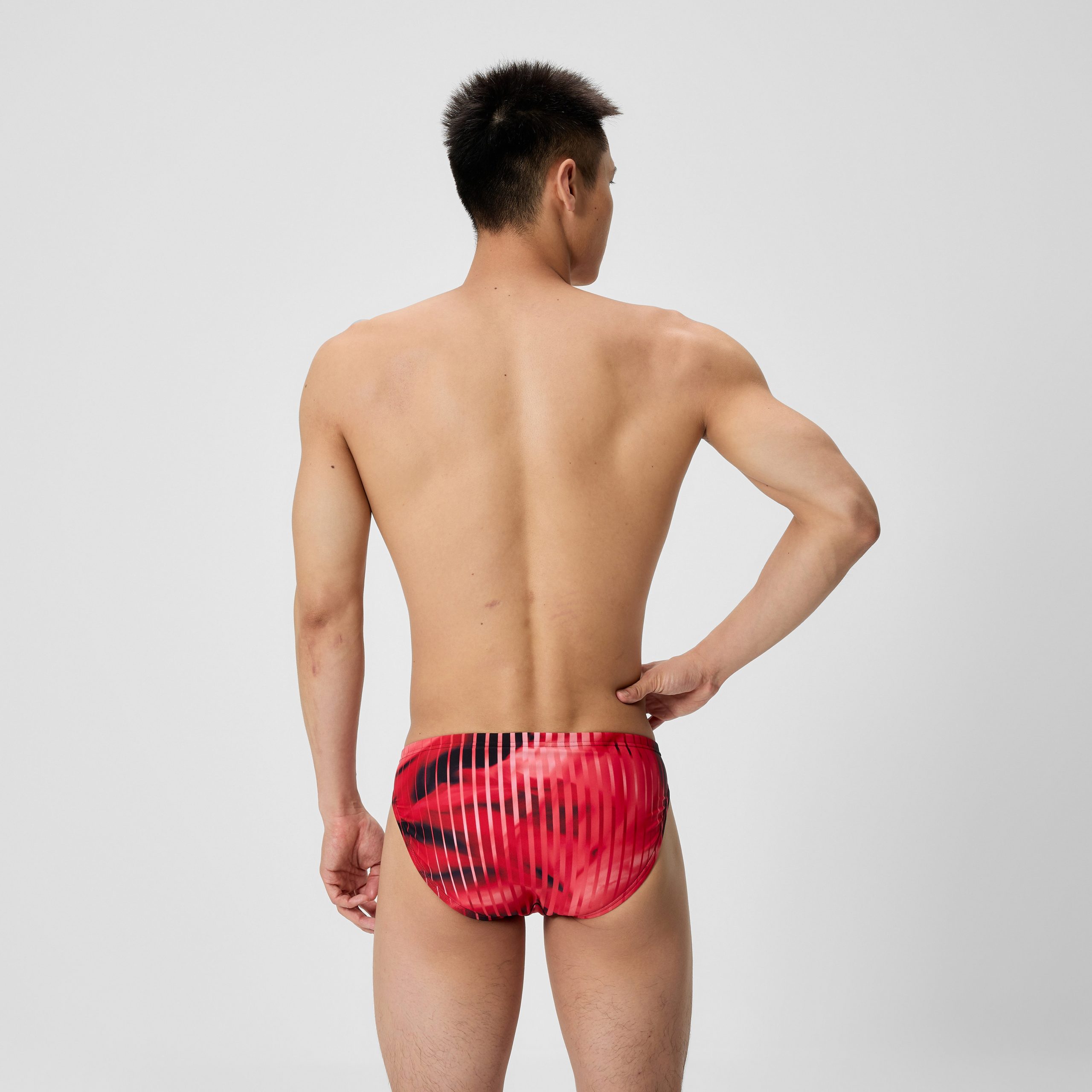 Men's Club Training Printed Brief Red - Image 3