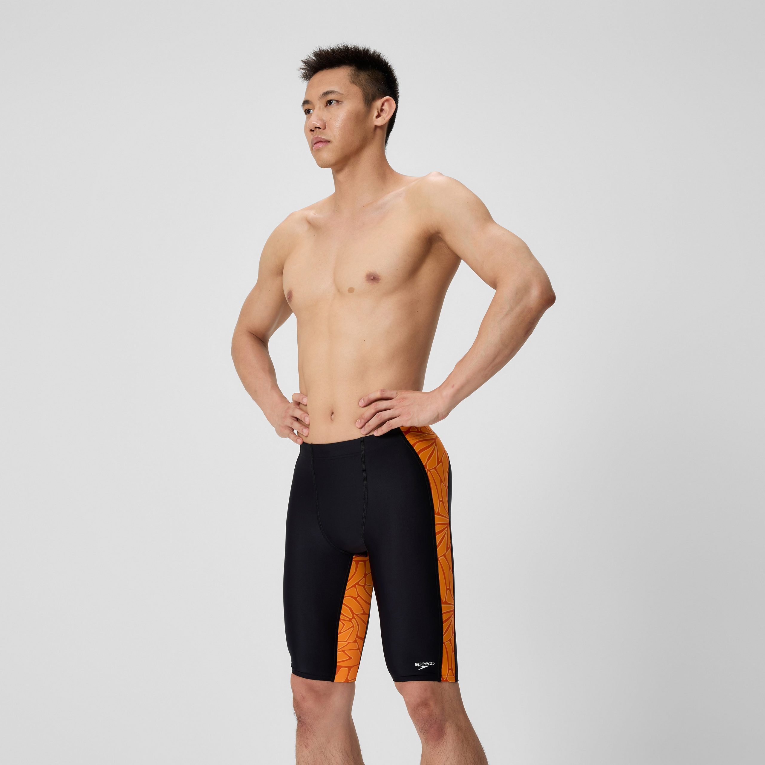 Men's Club Training Printed Jammer Orange/Black - Image 2