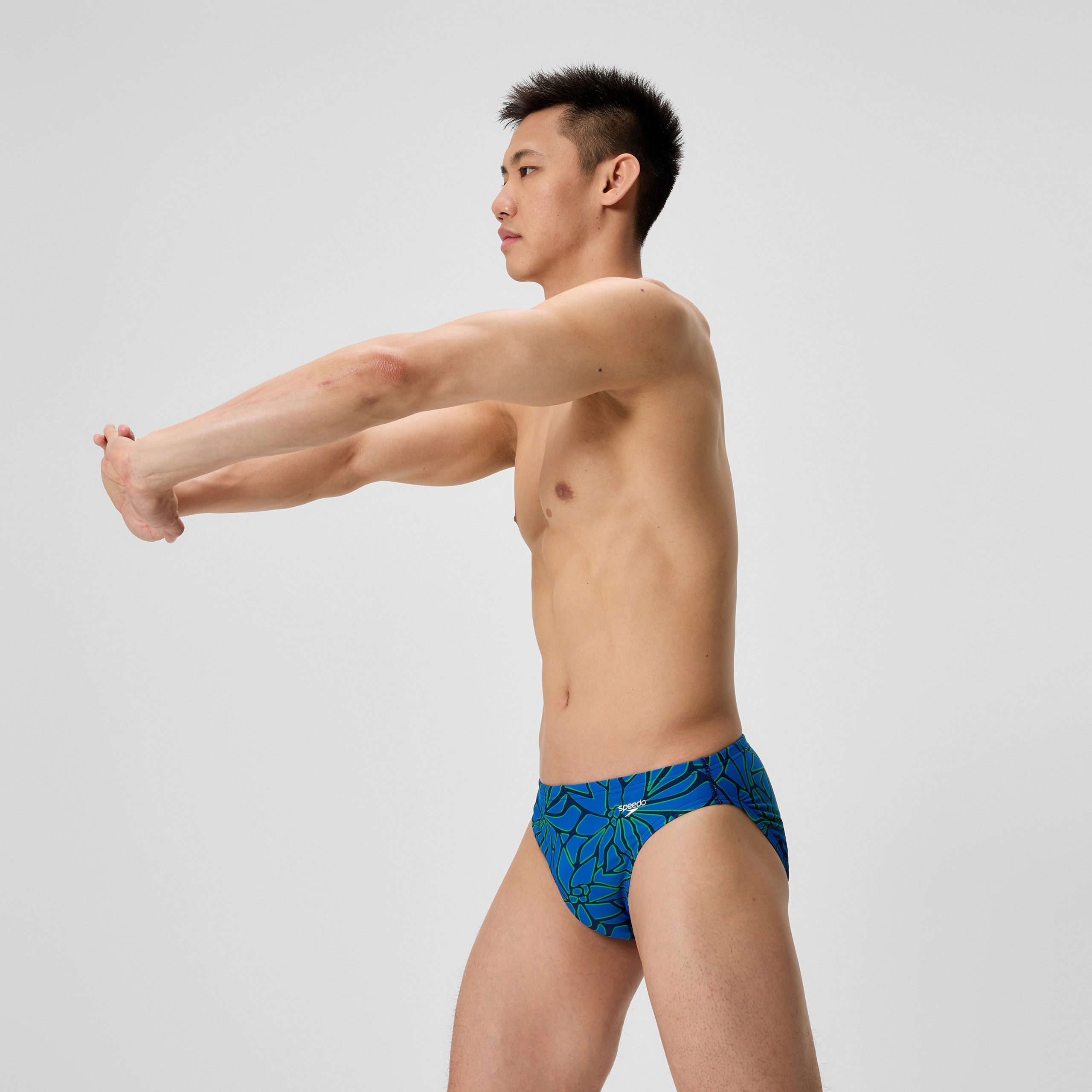 Men's Club Training Printed Brief Blue/Green - Image 2