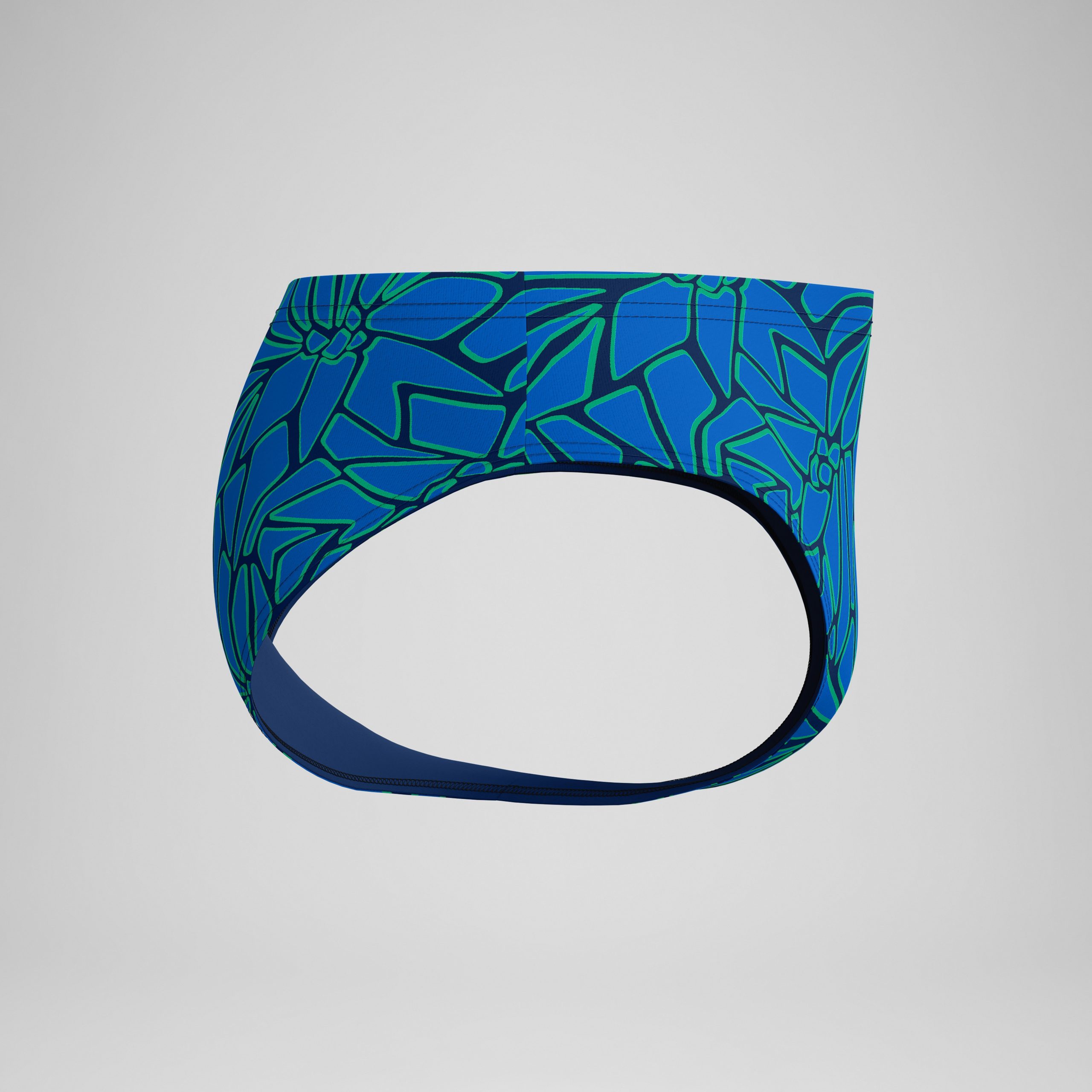 Men's Club Training Printed Brief Blue/Green - Image 6